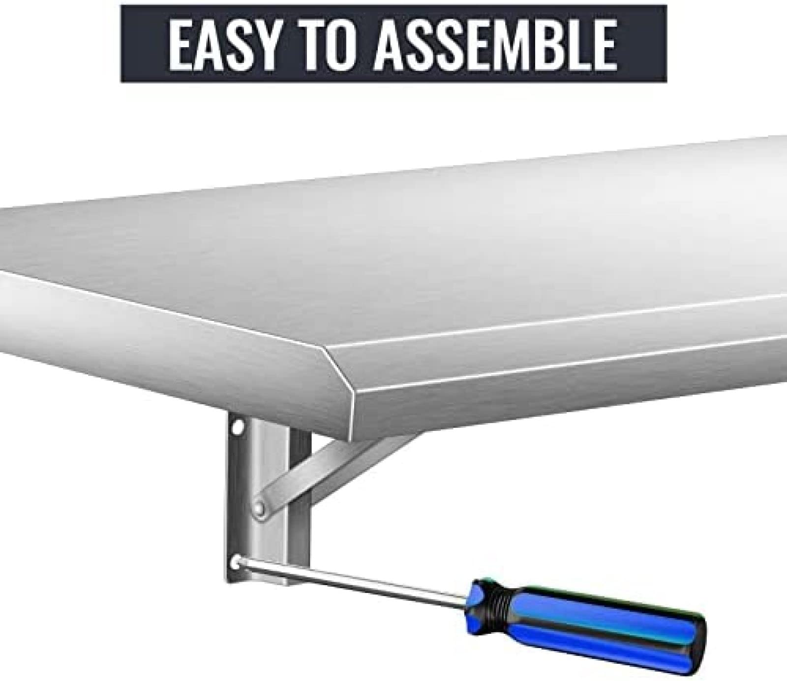 Stainless Steel Wall Mount Shelf - 96