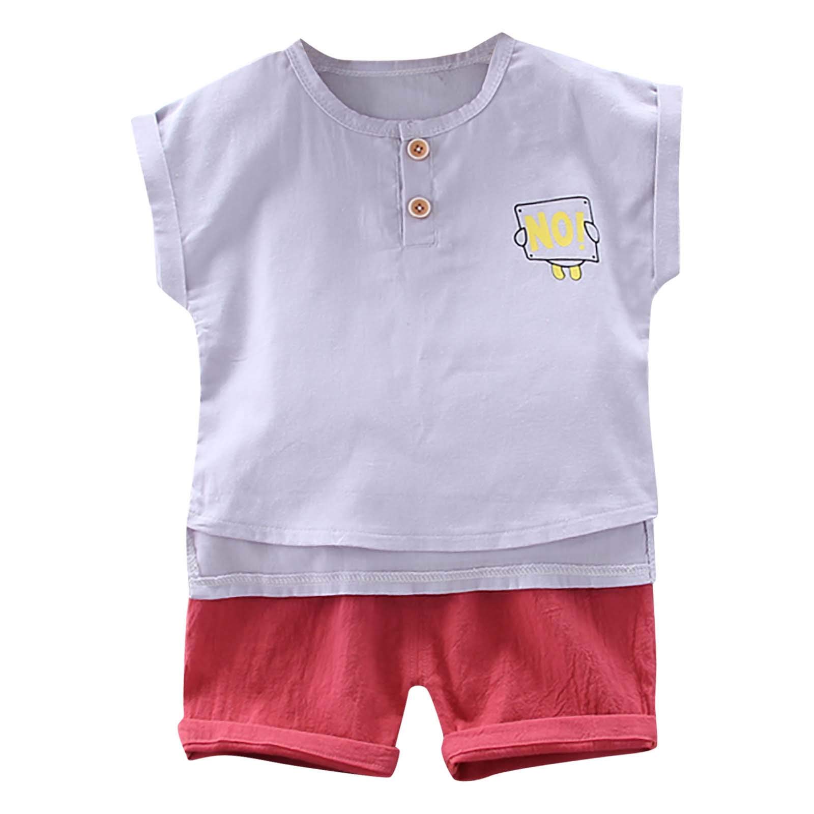 Toddler Boys Summer Outfit Set - Sleeveless Alphabet Top & Shorts 2-Piece Set | Comfortable Playwear for Beach, Park & Daycare Activities