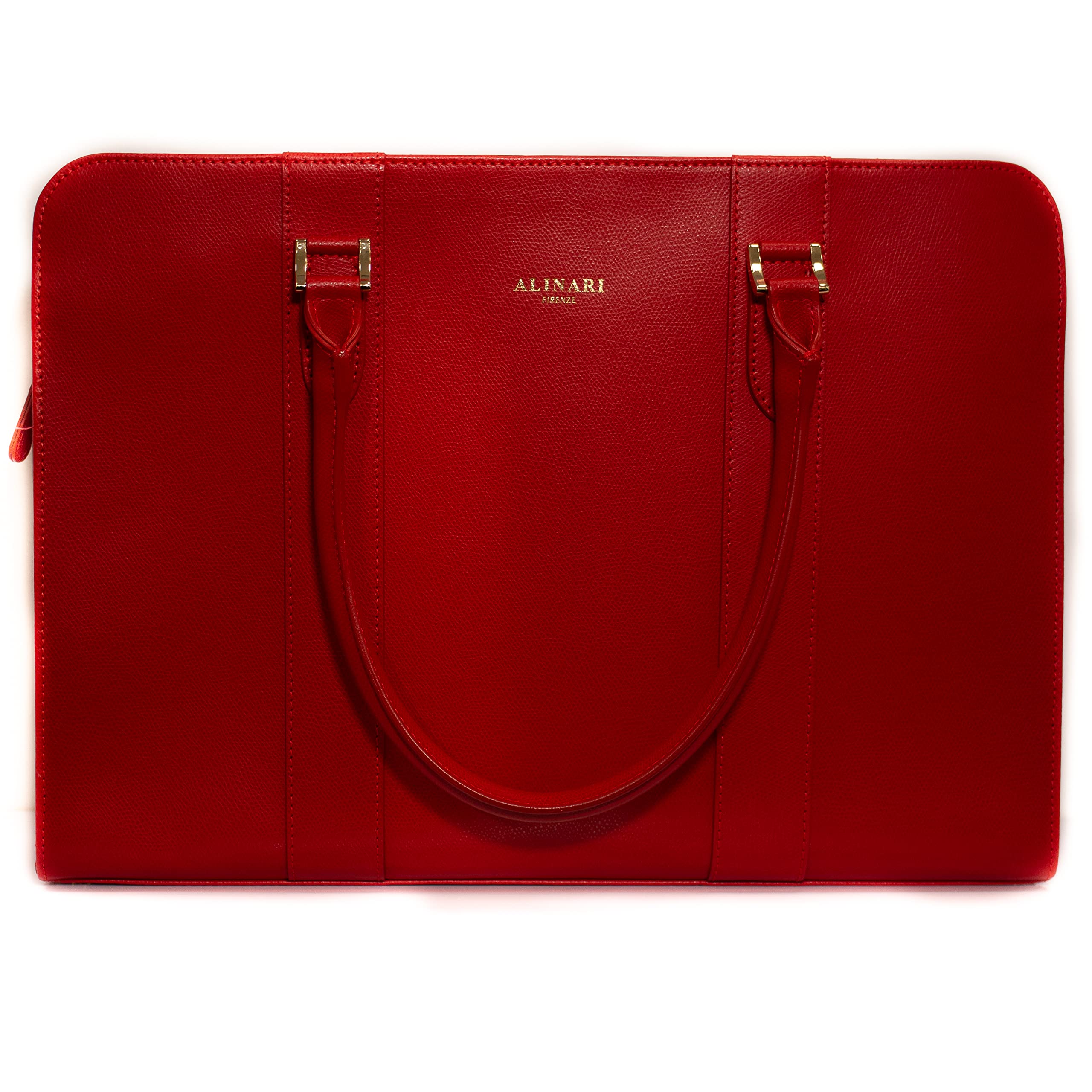 Alinari Firenze 15.6 Inch Genuine Leather Laptop Bag for Women - Stylish Business Briefcase & Messenger Bag - Professional Work Handbag for Office, Travel & Commuting