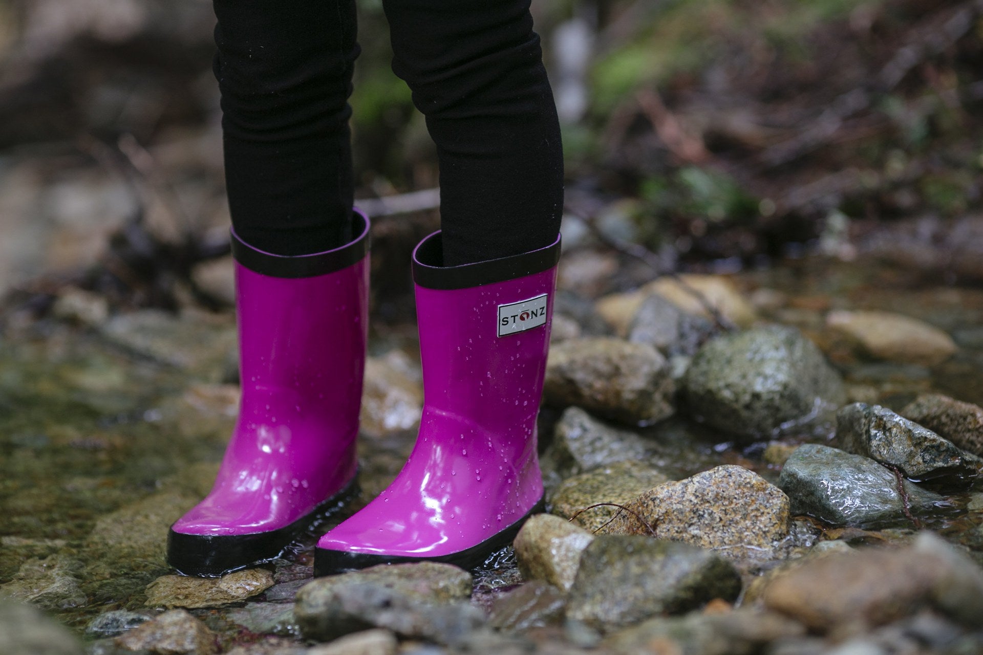 Stonz Kids Rain Boots - Waterproof & Lightweight Toddler Rain Boots for Boys & Girls - Perfect for Puddles, Outdoor Play & Wet Weather Adventures