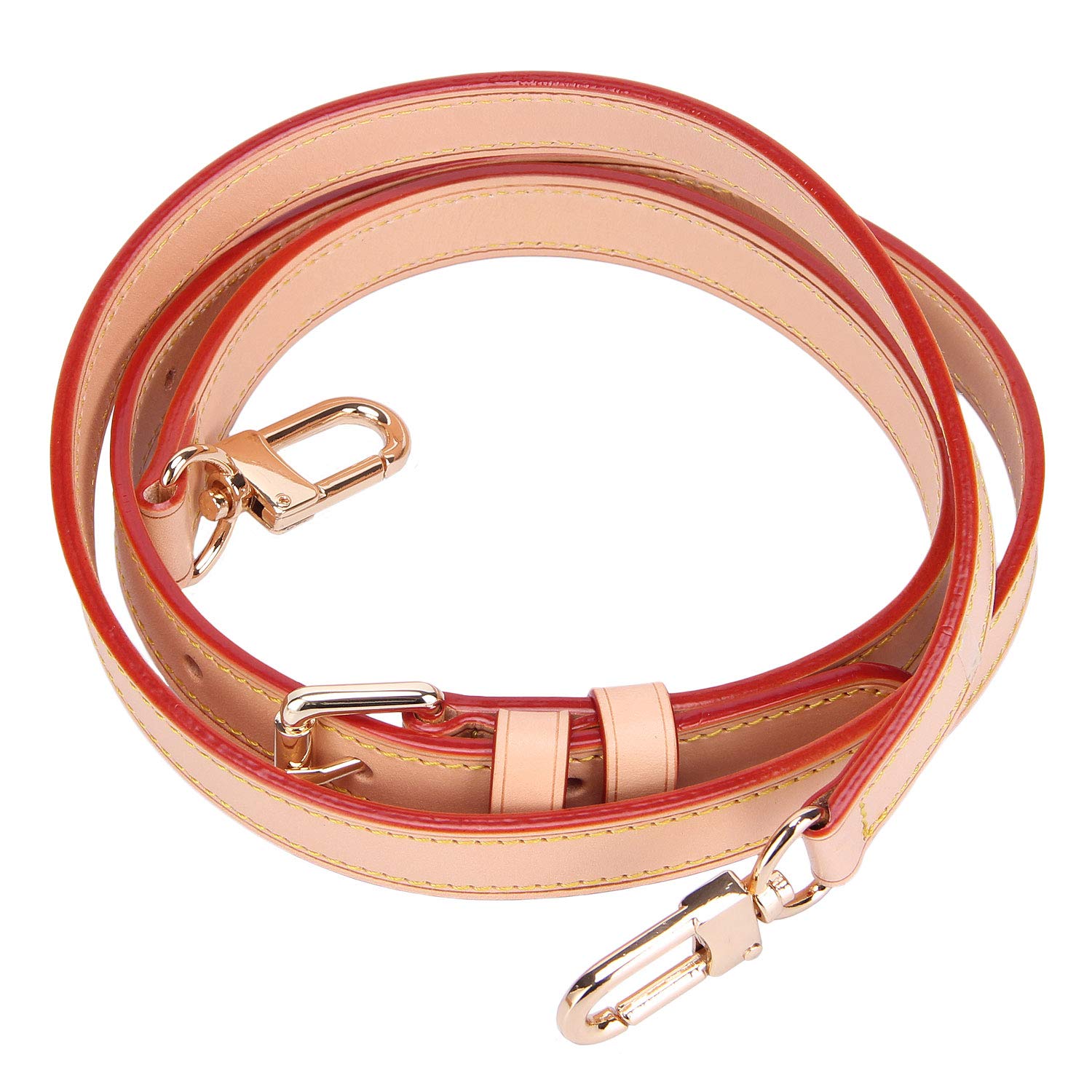 Genuine Vachetta Leather Adjustable Crossbody Replacement Strap for Purses & Shoulder Bags (49x0.71 Inches) - Perfect for Everyday Use, Travel & Fashion Accessories