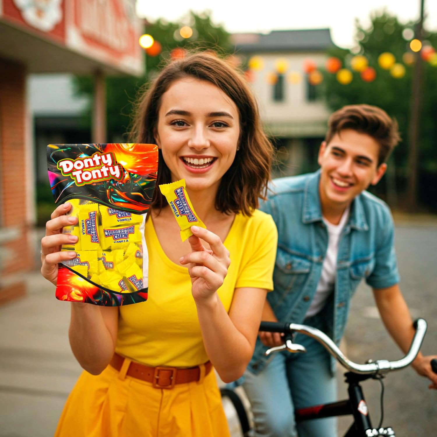 Charleston Chew Vanilla Candy Bars - 2 lb Bulk Taffy Bag (108 Individually Wrapped Pieces) | Gluten Free, Peanut Free, Old Fashioned Candy | Perfect for Parties, Movie Nights & Gift Baskets