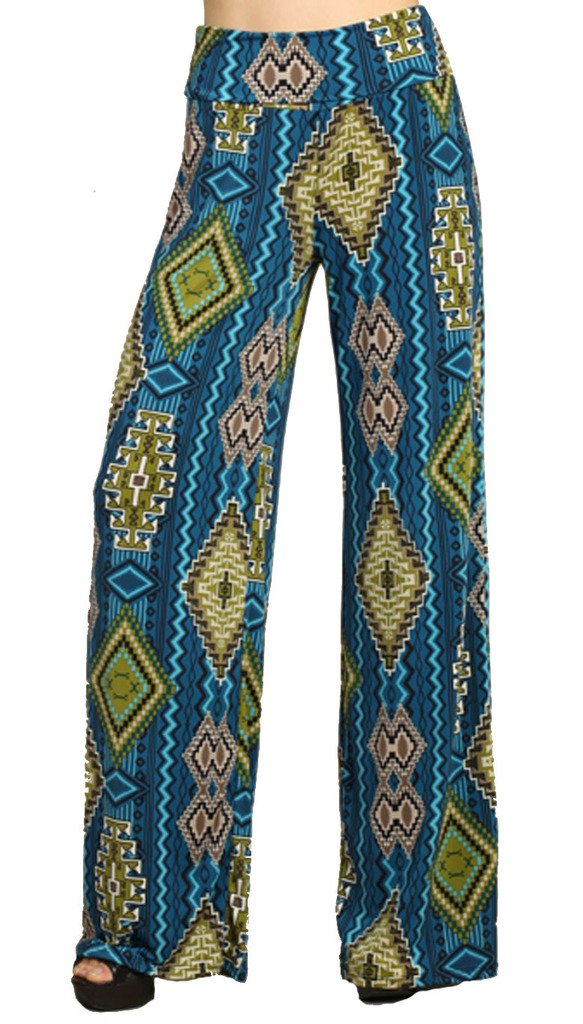 SugarRock Women's Paisley Print Yoga Pants - High Waist Wide Leg Palazzo Lounge Pants for Yoga, Workout & Casual Wear