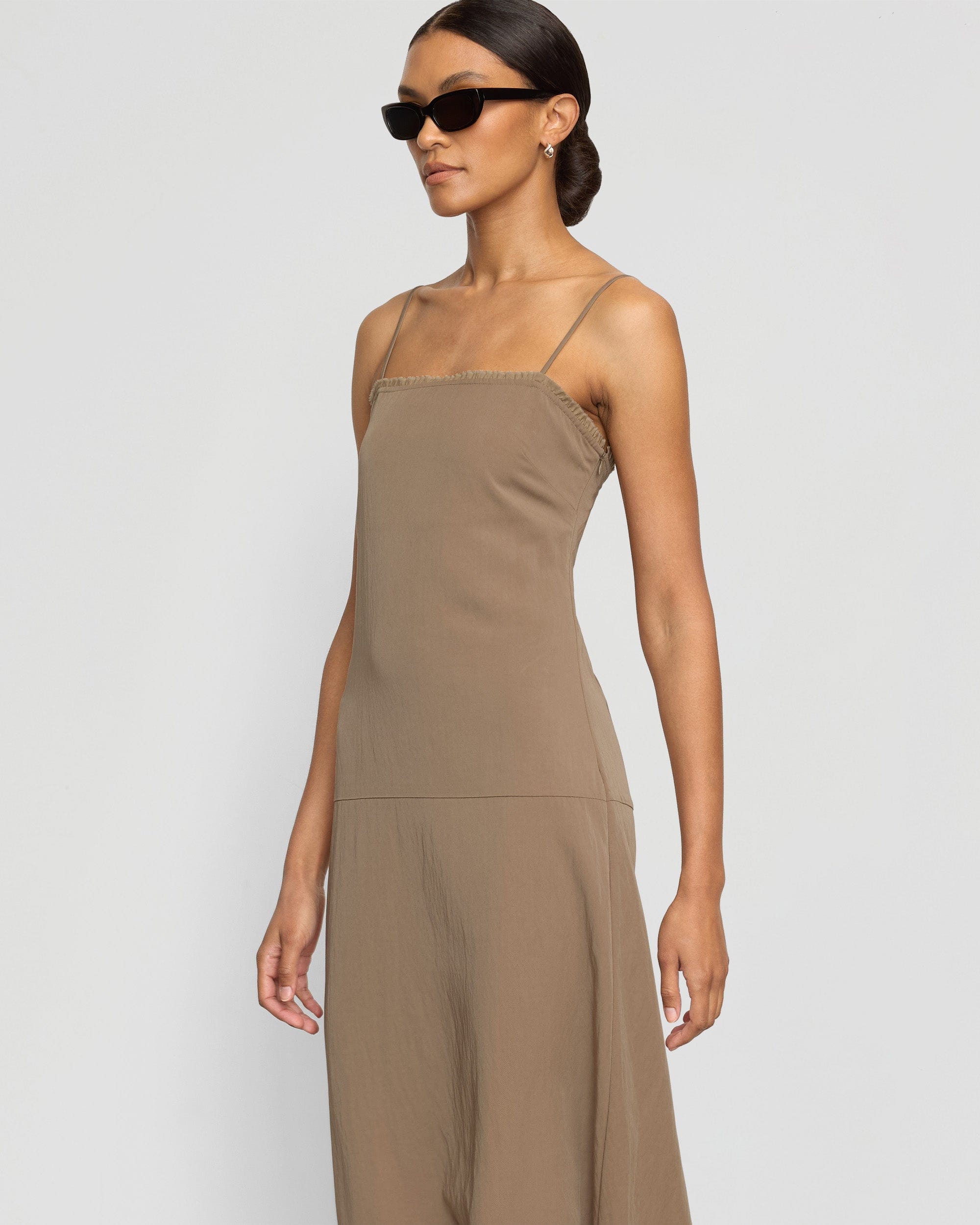 Lisette Square Neck Cami Dress - Women's Summer Sleeveless Flowy Mini Dress for Casual Outings, Beach Vacations & Date Nights
