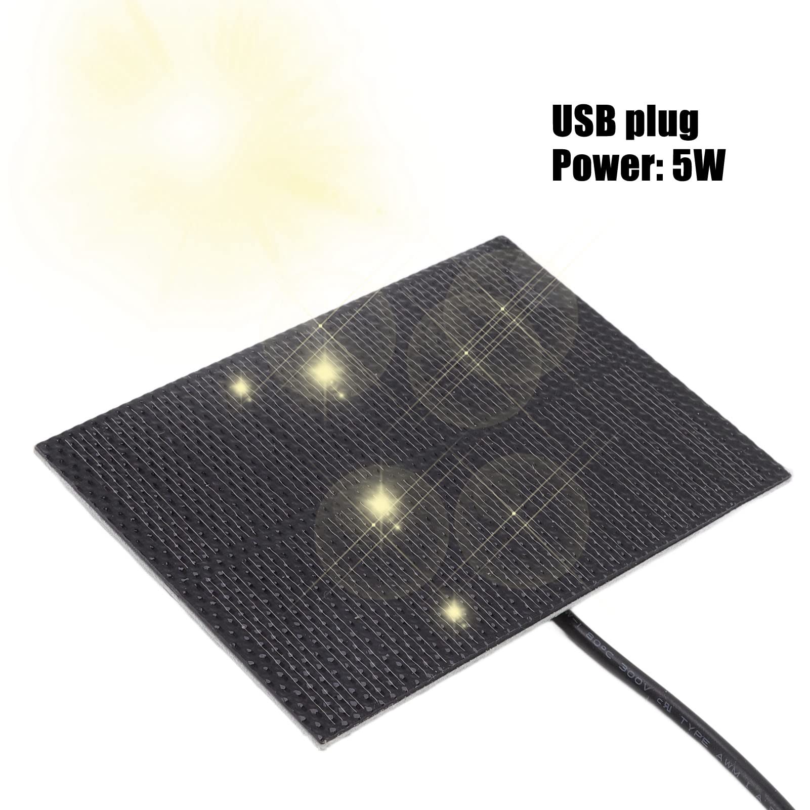 5W Small Solar Panel 5V USB Charger - Lightweight Monocrystalline Solar Cell for Phones, Power Banks, Camping Lights | Perfect for Outdoor Adventures, Emergency Power & Off-Grid Charging