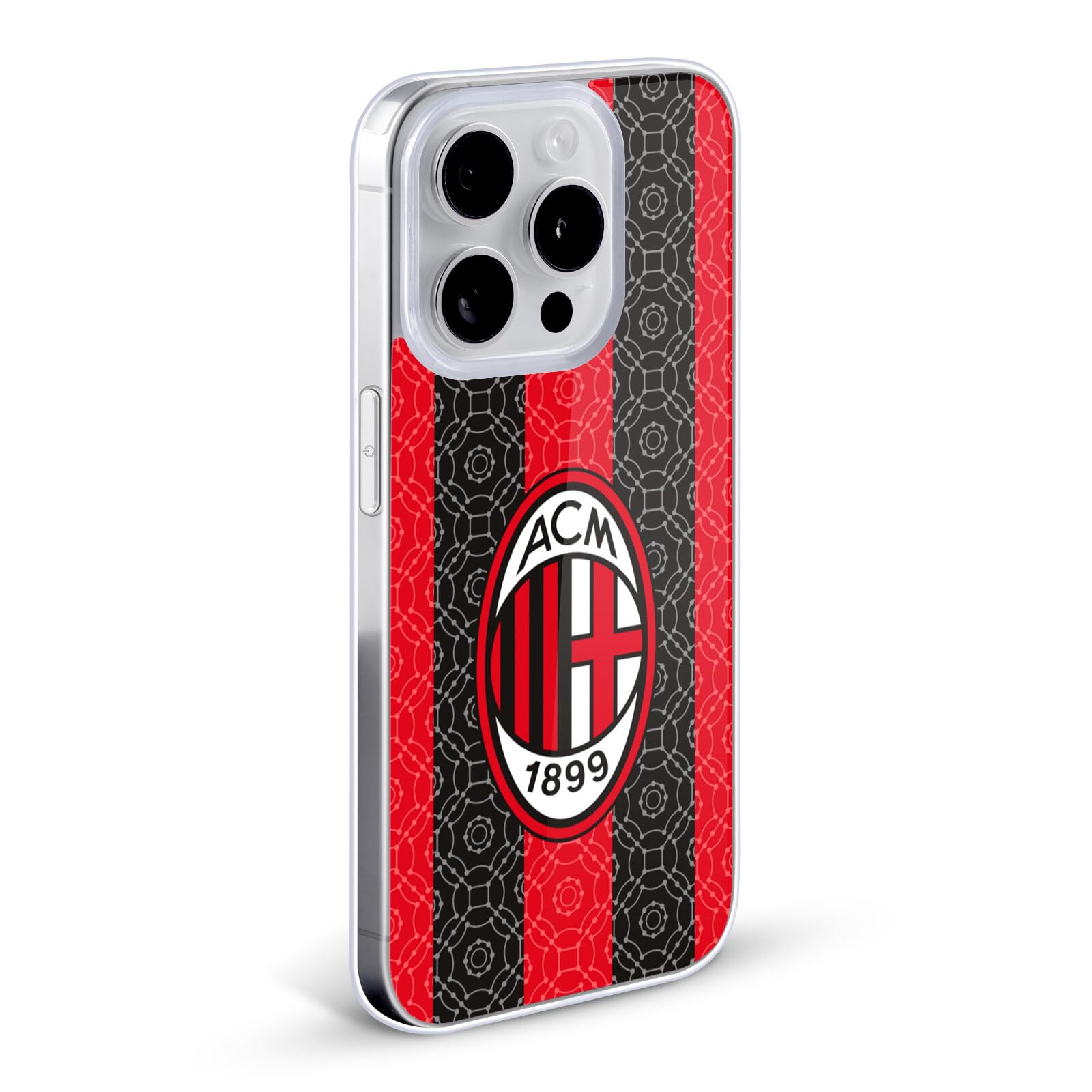 Officially Licensed AC Milan Home 2020/21 Crest Kit Soft Gel Phone Case for Apple iPhone 12 & iPhone 12 Pro - Durable Protection with Stylish Soccer Team Design for Fans & Daily Use