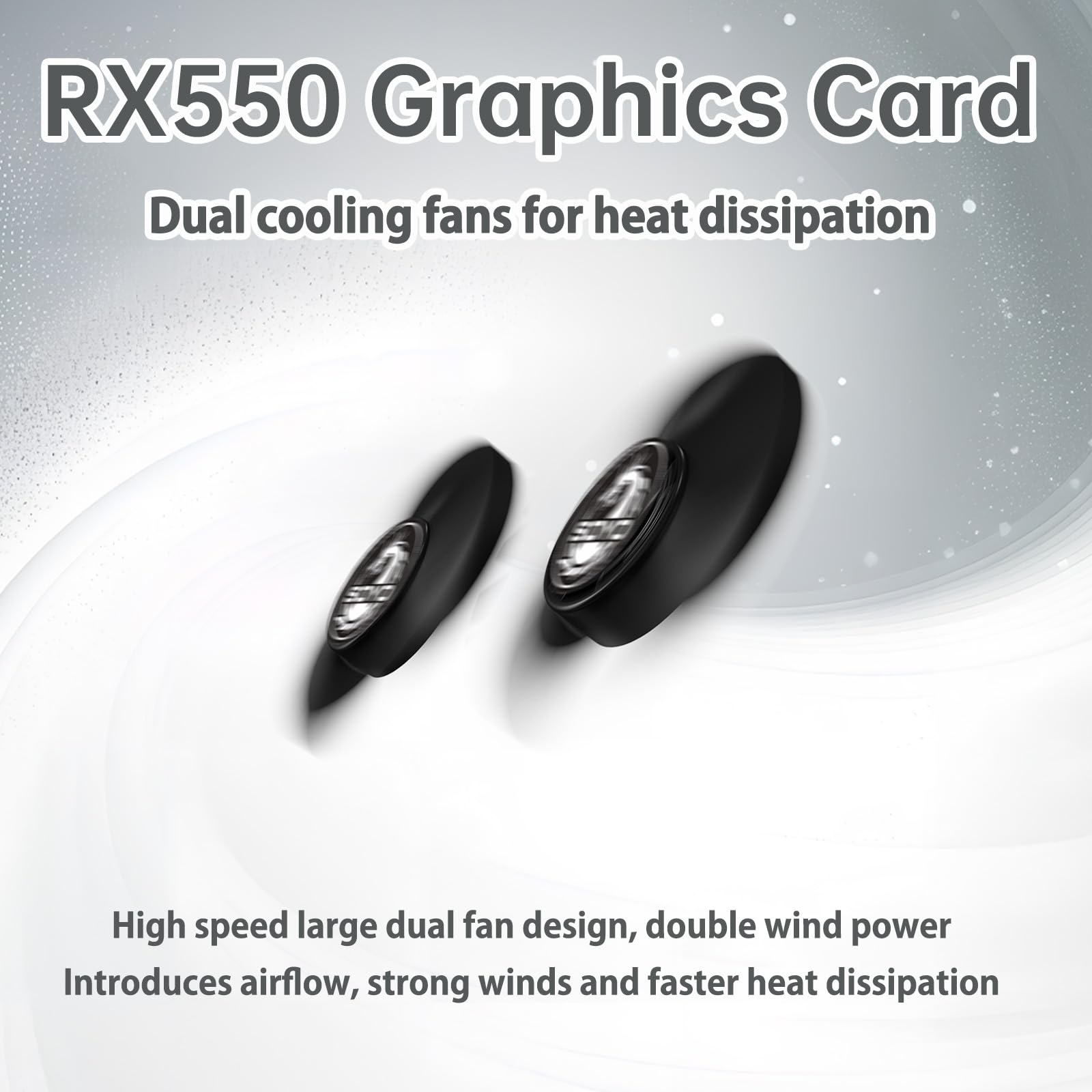 SOYO AMD Radeon RX550 4GB GDDR5 128-Bit Gaming Graphics Card with HDMI, DisplayPort & DVI - PCI Express 3.0 x8, Dual Fan Cooling - Perfect for PC Gaming, eSports & 1080p Video Editing