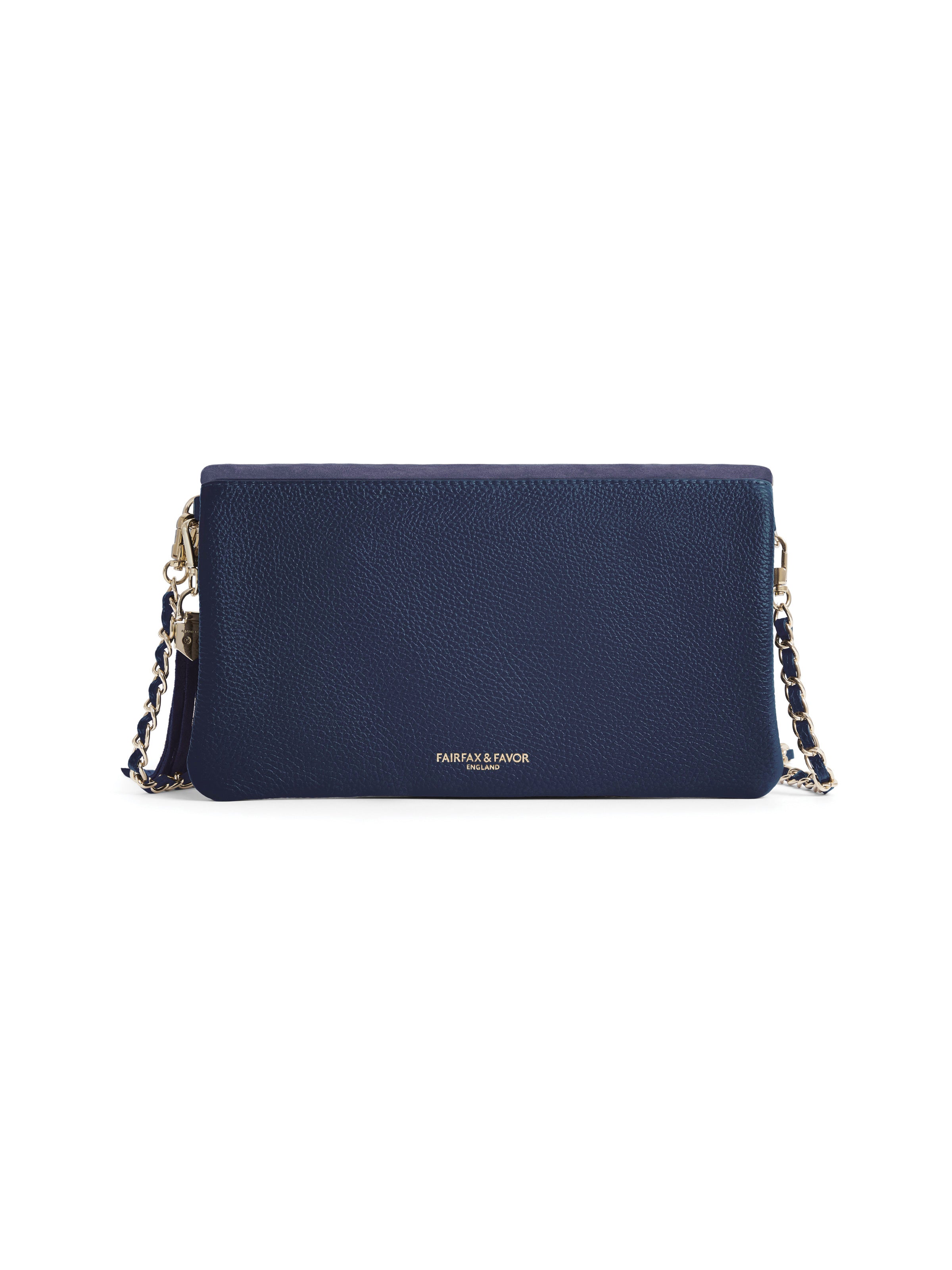 Finsbury Clutch Bag for Women - Elegant Leather Handbag with Ink Color - Perfect for Work, Evening Parties & Special Occasions