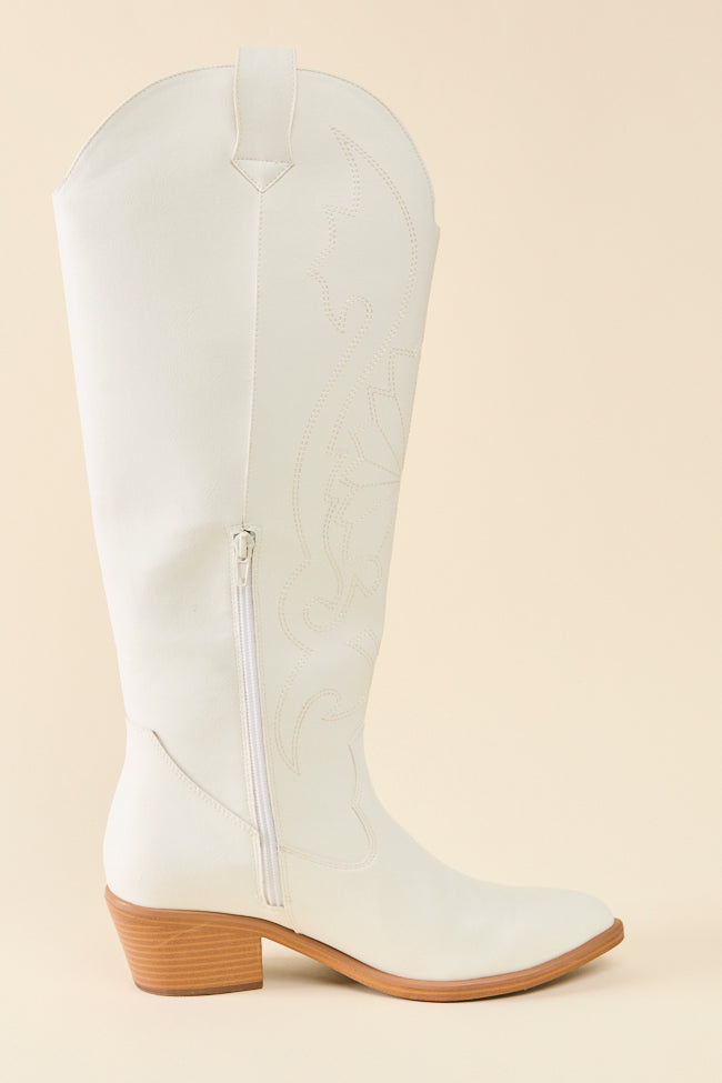 Shania Women's White Cowboy Boots - Western Style Ankle Boots for Country Dancing, Rodeo & Casual Wear