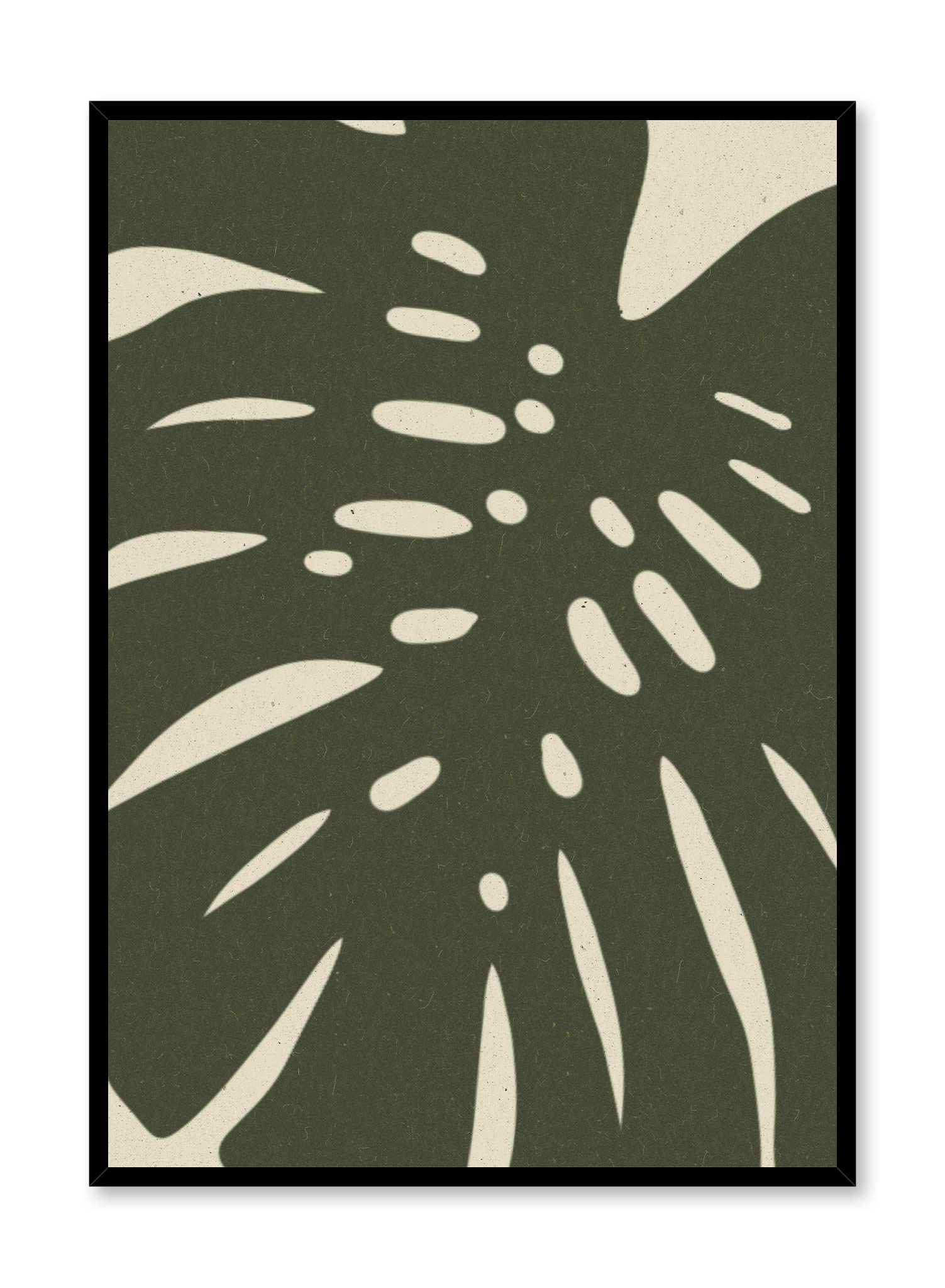 Monstera Shadow Poster - Tropical Leaf Wall Art Decor for Home, Office & Living Room - Perfect for Boho, Aesthetic & Plant Lover Spaces