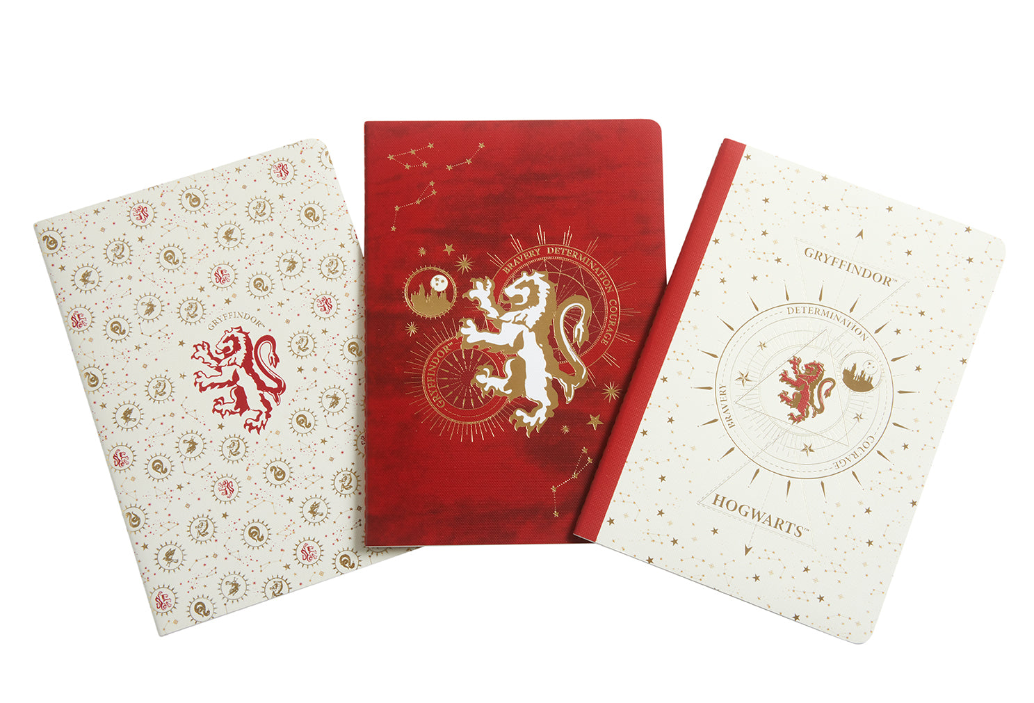Harry Potter Gryffindor Constellation Notebook Set of 3 - Lined Journal for Writing, School & Office Use - Perfect Gift for Fans & Collectors