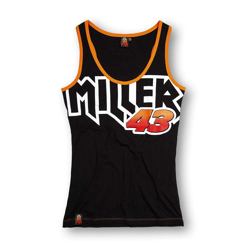 VR 46 Apparel Women's Jack Miller Tank Top - Lightweight Breathable Motorcycle Racing T-Shirt for Fans & Riders - Perfect for Race Day, Concerts & Casual Wear