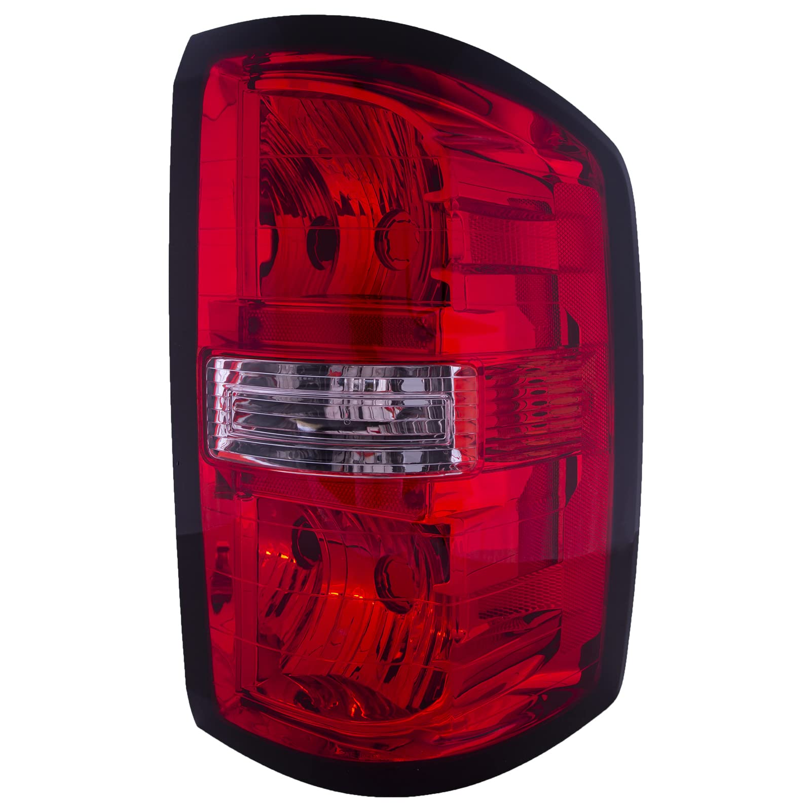 HEADLIGHTSDEPOT LED Tail Lights Set - Chrome Housing, Simple Design - Left & Right Pair Compatible with 2014-2015 GMC Sierra 1500/Denali - Perfect for Night Driving & Enhanced Visibility