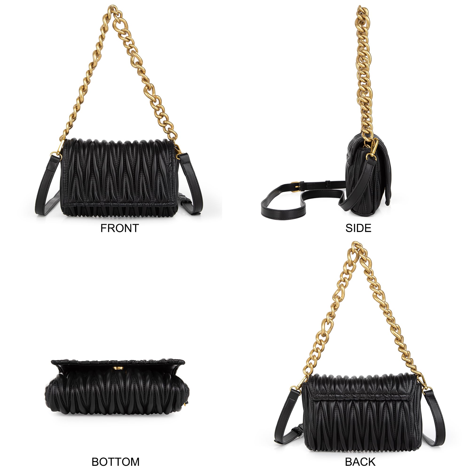 Montana West Quilted Crossbody Bags for Women - Stylish Small Purses & Top Handle Handbags - Perfect for Work, Travel & Everyday Use