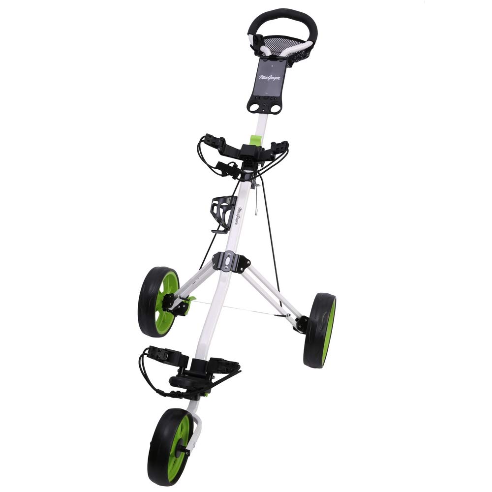 MacGregor Golf Pro Lite 3 Wheel Golf Push Cart - Lightweight Folding Golf Cart with Easy Maneuverability for Men & Women - Perfect for Golf Courses, Driving Range & Outdoor Practice