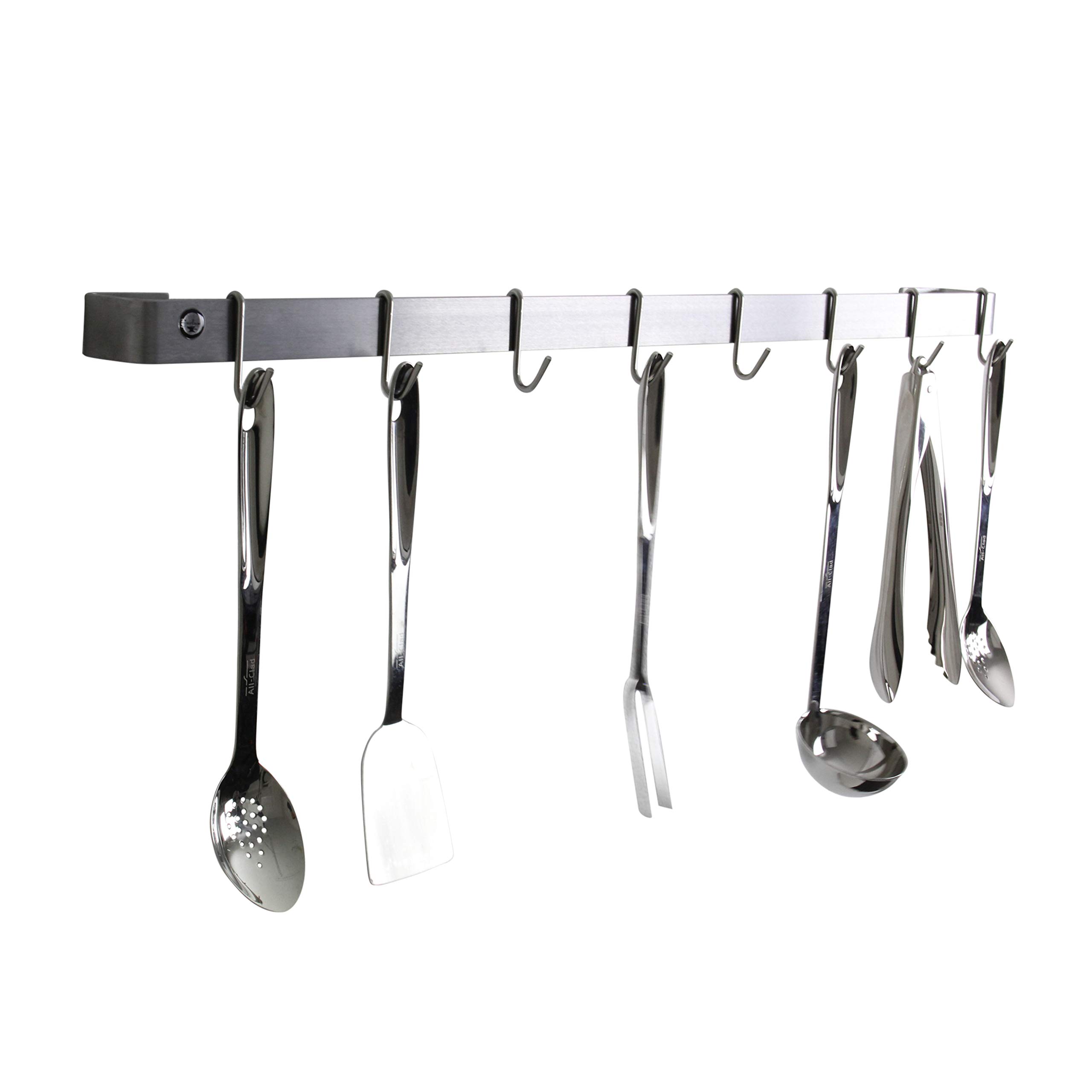 Enclume Premier 42-Inch Stainless Steel Wall Mounted Pot and Utensil Rack - Organize Kitchen Cookware, Pans & Cooking Tools - Perfect for Home Chefs & Restaurant Style Kitchens