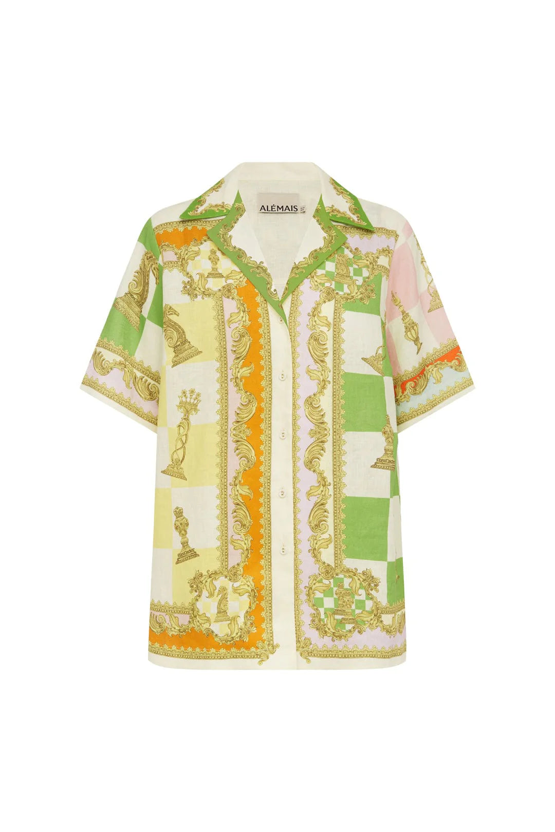 Checkmate Linen Shirt for Men & Women - Breathable Summer Casual Button Down Shirt - Perfect for Beach, Travel, and Office Wear