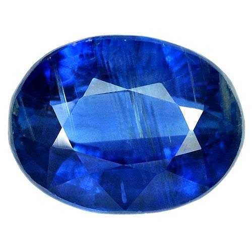3.47ct Natural Vivid Royal Blue Kyanite Oval Loose Gemstone - 10x8mm September Birthstone for Jewelry Making & Healing Crystals
