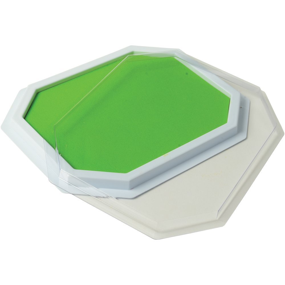 Washable Green Ink Stamp Pad for Kids - Arts & Crafts Fun