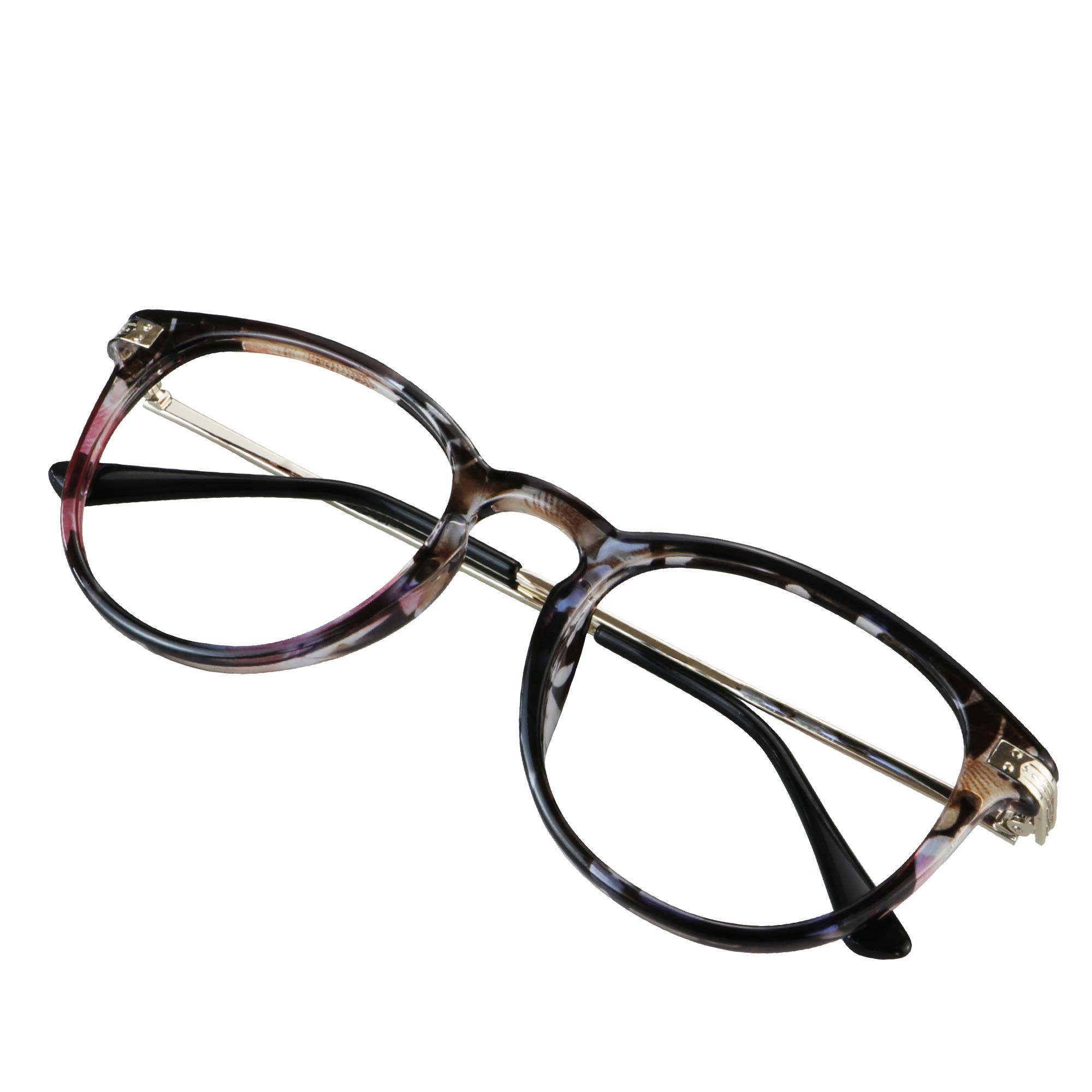 Blue Light Blocking Glasses for Women - Anti Eyestrain Computer & Reading Glasses with Stylish Oval Frame - UV Protection & Anti Glare for Screen Time, Gaming & Office Work