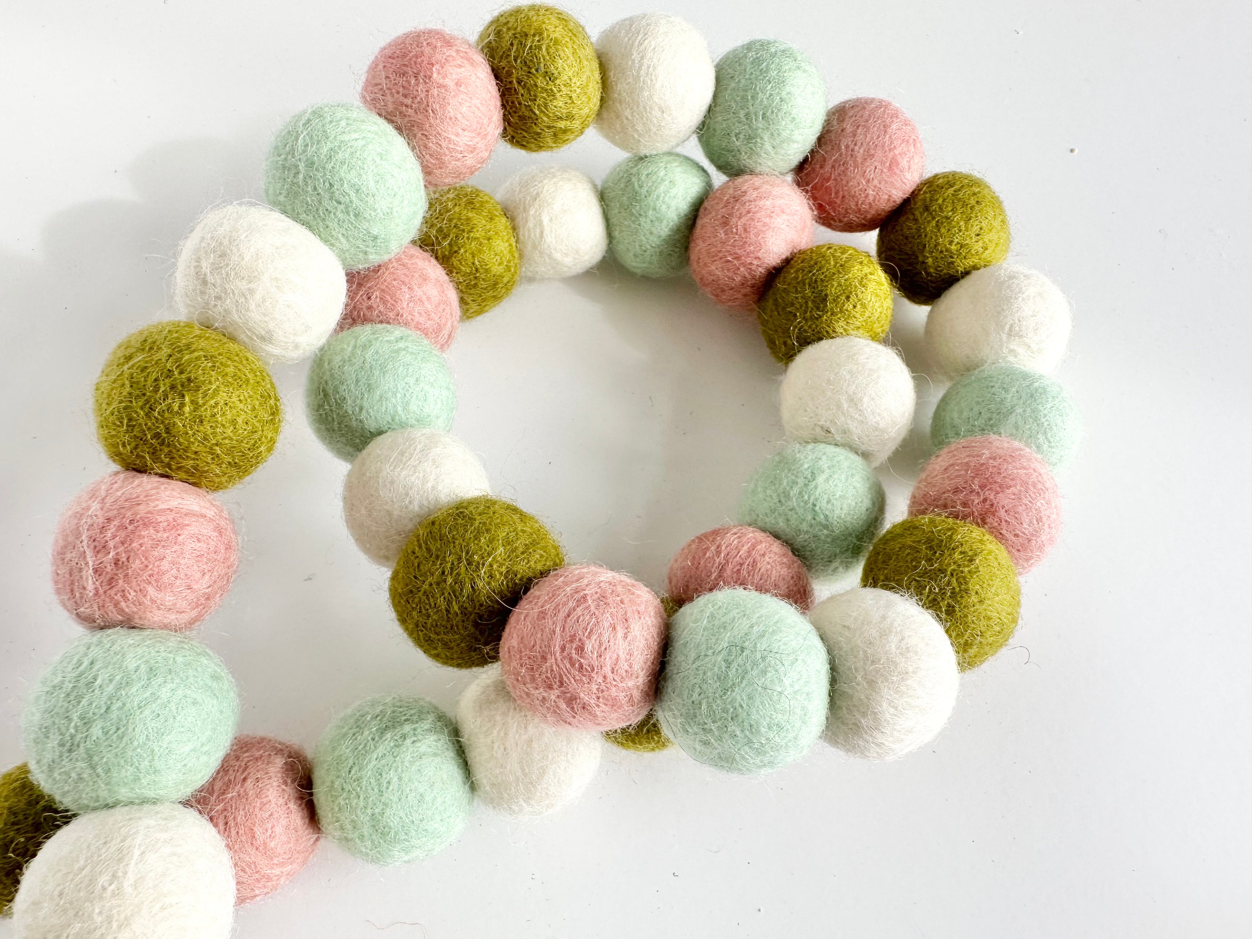 Soft Spring Garland - Floral Vine Decor for Home, Wedding, Party & Easter - Pastel Faux Flowers for Wall, Table & Door Decorations