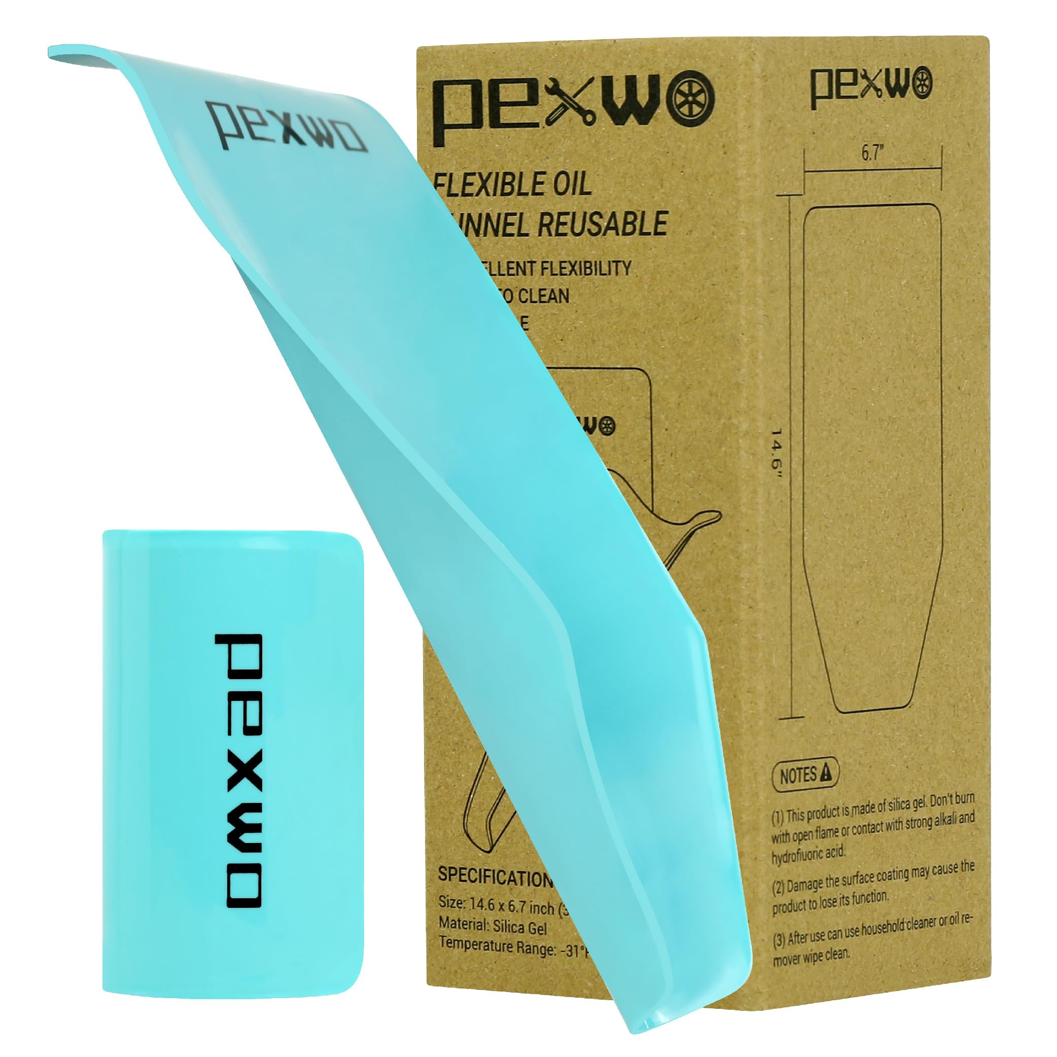 Flexible Oil Funnel Reusable - Spill-Free Oil Change Tool for Car, Motorcycle & Lawn Mower - Foldable & Flexible Drain Funnel for Easy Oil Draining & Filling (Blue) - Perfect for DIY Auto Maintenance & Garage Use