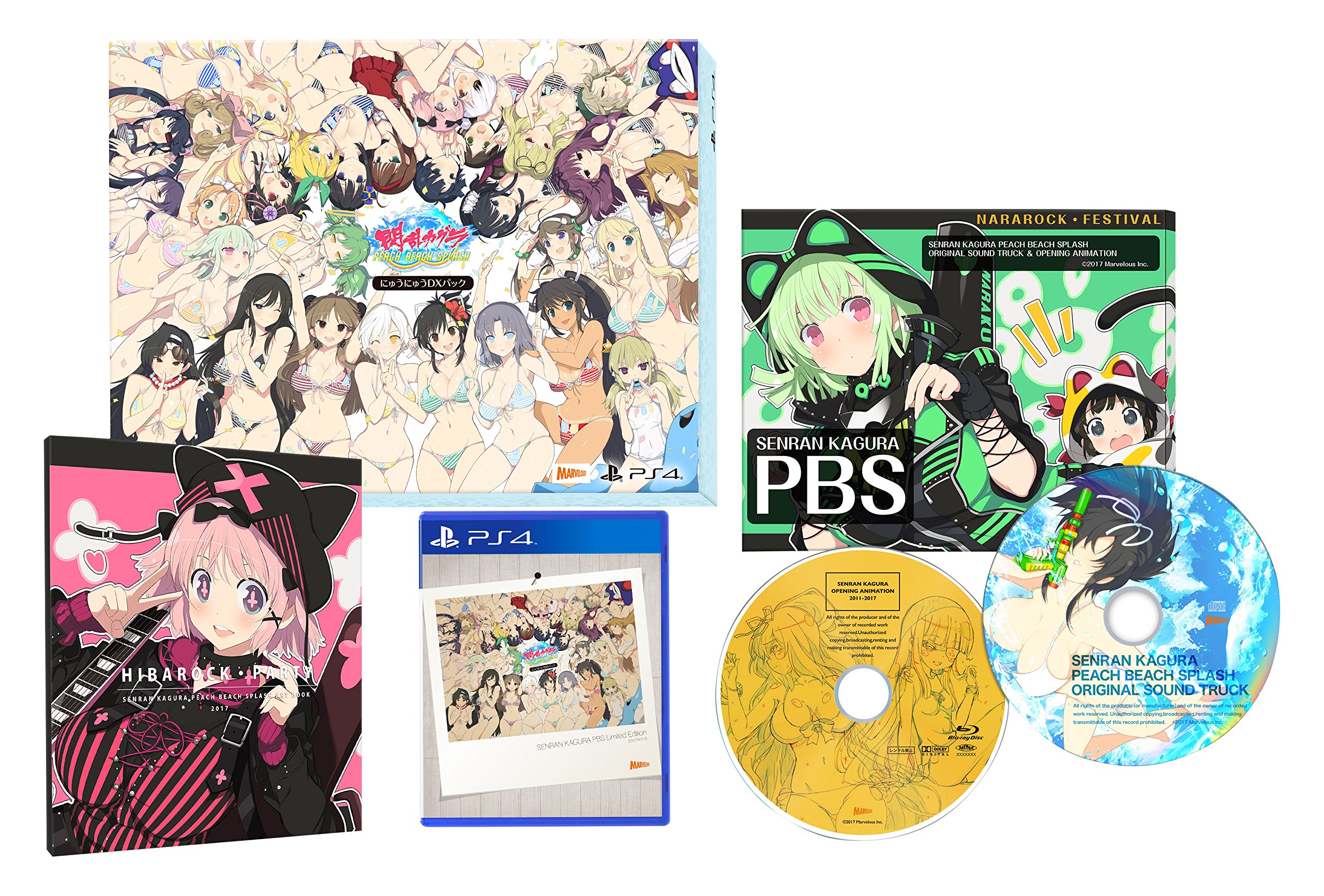 Senran Kagura: PEACH BEACH SPLASH Nyuu Nyuu DX Pack for PS4 - Includes Early Bird Bonus Cleaning Maid Splash Set with Illustrated Code Card | Anime Beach Volleyball Game for Fans | Perfect for Gaming Nights & Anime Collections