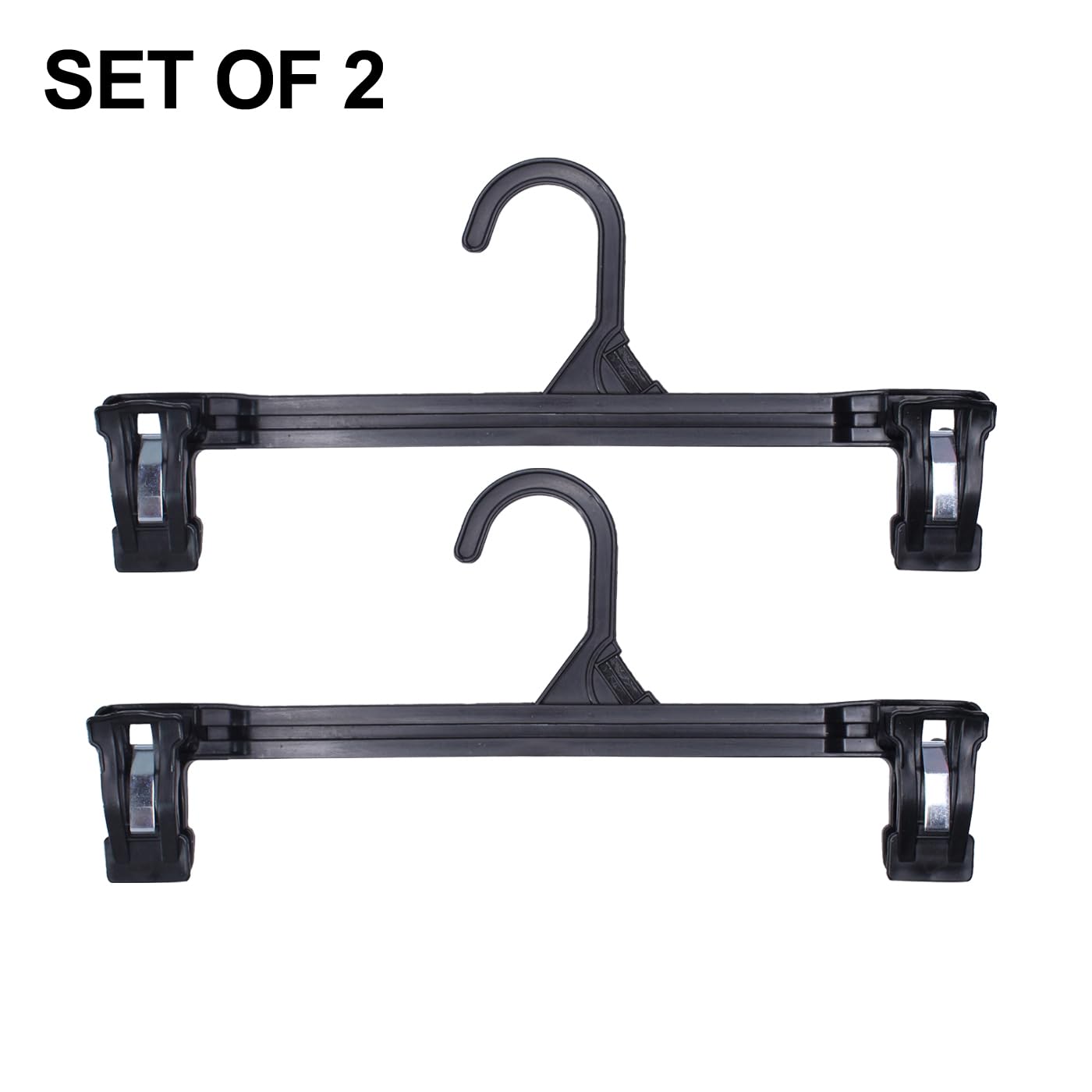 Kabello 2-Pack Black Wig Hangers with Cover - Portable Hair Extension Holder for Easy Storage & Organization - Perfect for Salon, Home, or Travel Use