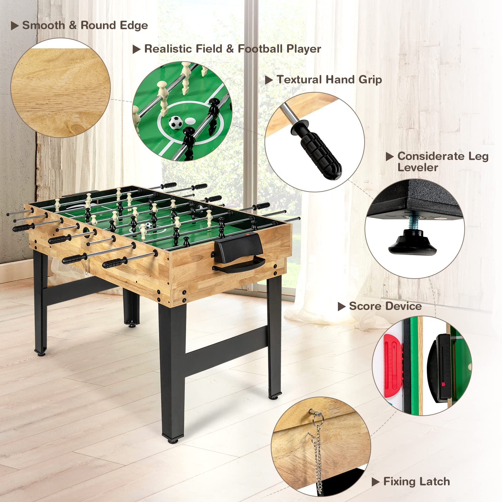Giantex 10-in-1 Multi Game Table Set with Hockey, Foosball, Pool, Ping-Pong, Chess, Cards, Checkers, Bowling, Shuffleboard & Backgammon - Adult Size Multiplayer Game Table for Game Room, Family Gatherings & Entertainment Centers - Perfect for Parties, Basement Fun & Indoor Recreation