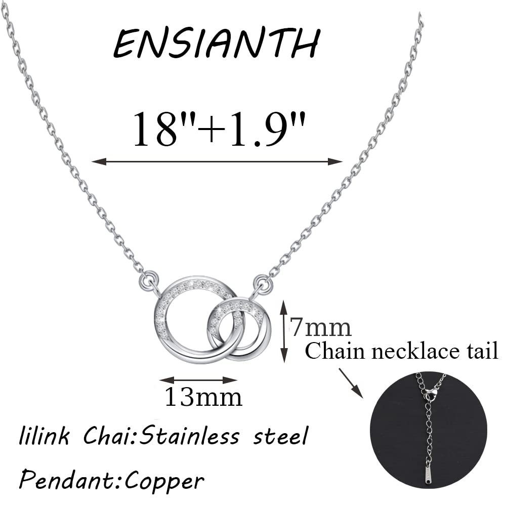 ENSIANTH Work Bestie Necklace - Coworker Gift for Office & Friendship