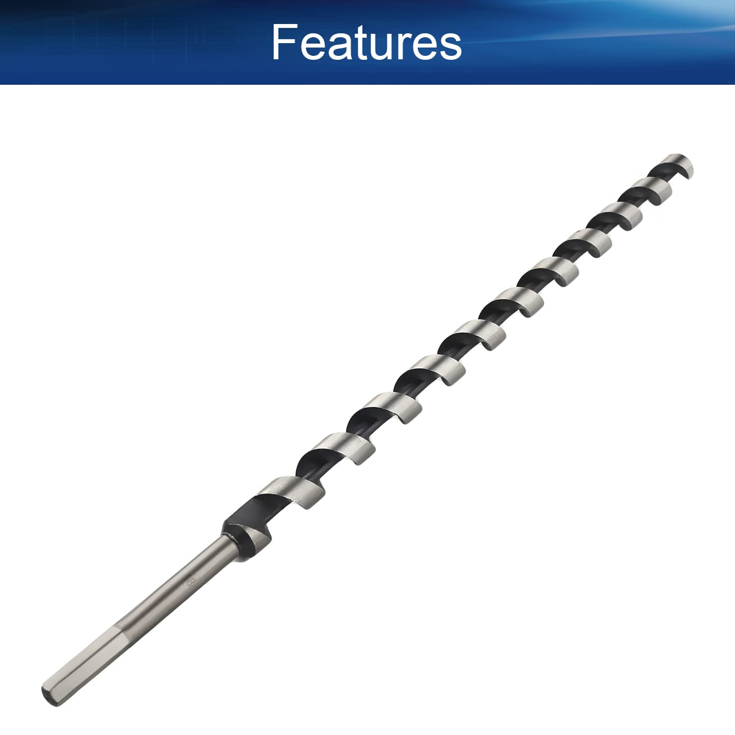 Auniwaig Auger Drill Bit - 18mm Hex Shank Wood Boring Bit, High Speed Steel for Electric Bench Drill | Perfect for Woodworking, Carpentry & DIY Projects