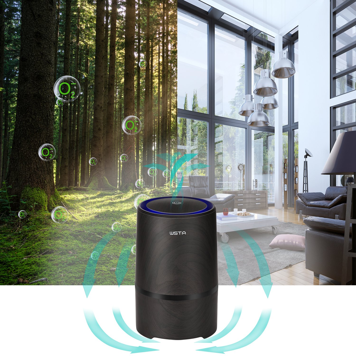 Portable Small Air Cleaner - Compact HEPA Filter for Home, Office & Travel | Freshen Air in Bedrooms, Cars & Small Spaces