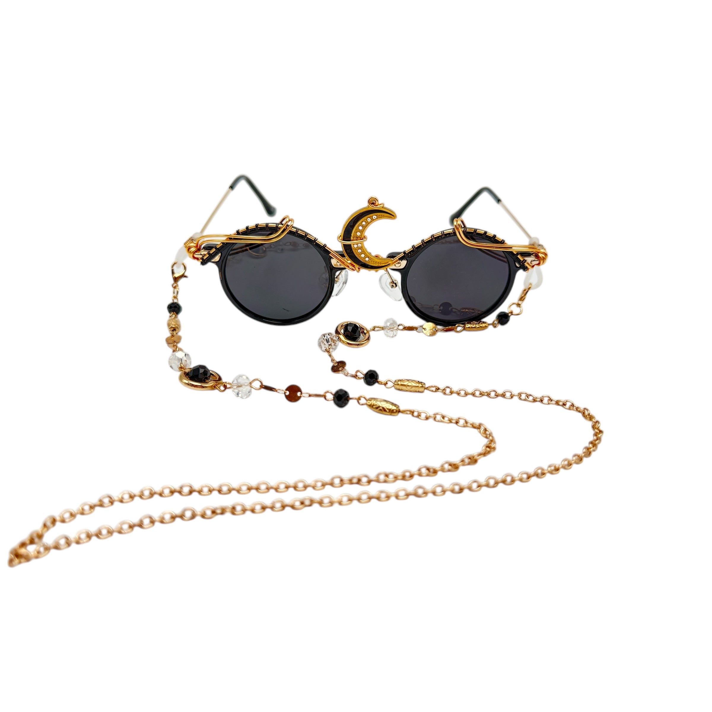 Gothic Luna Necklace with Chain - Limited Edition Gothic Jewelry for Women, Perfect for Halloween, Cosplay, and Dark Fashion Accessories