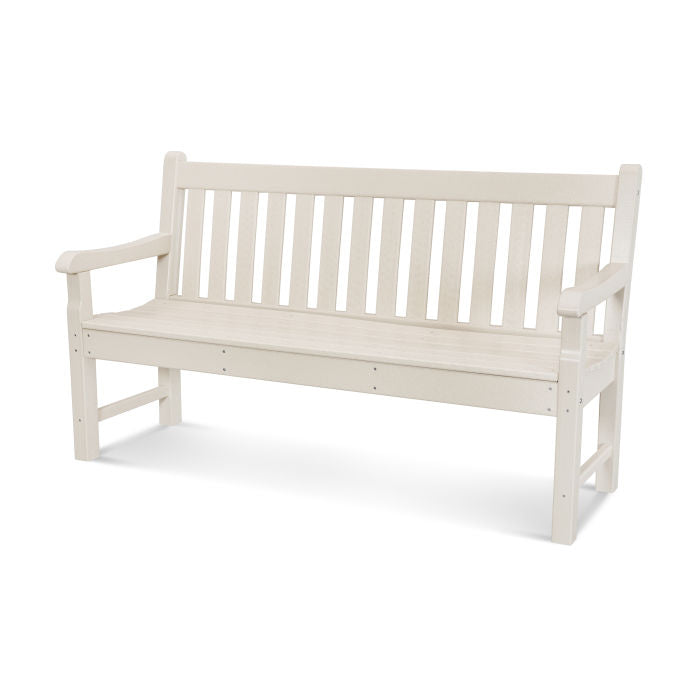 POLYWOOD Rockford 60-Inch All-Weather Outdoor Bench - Durable Recycled Plastic Furniture for Patio, Garden, and Backyard (Perfect for Poolside, Deck, or Porch Seating)