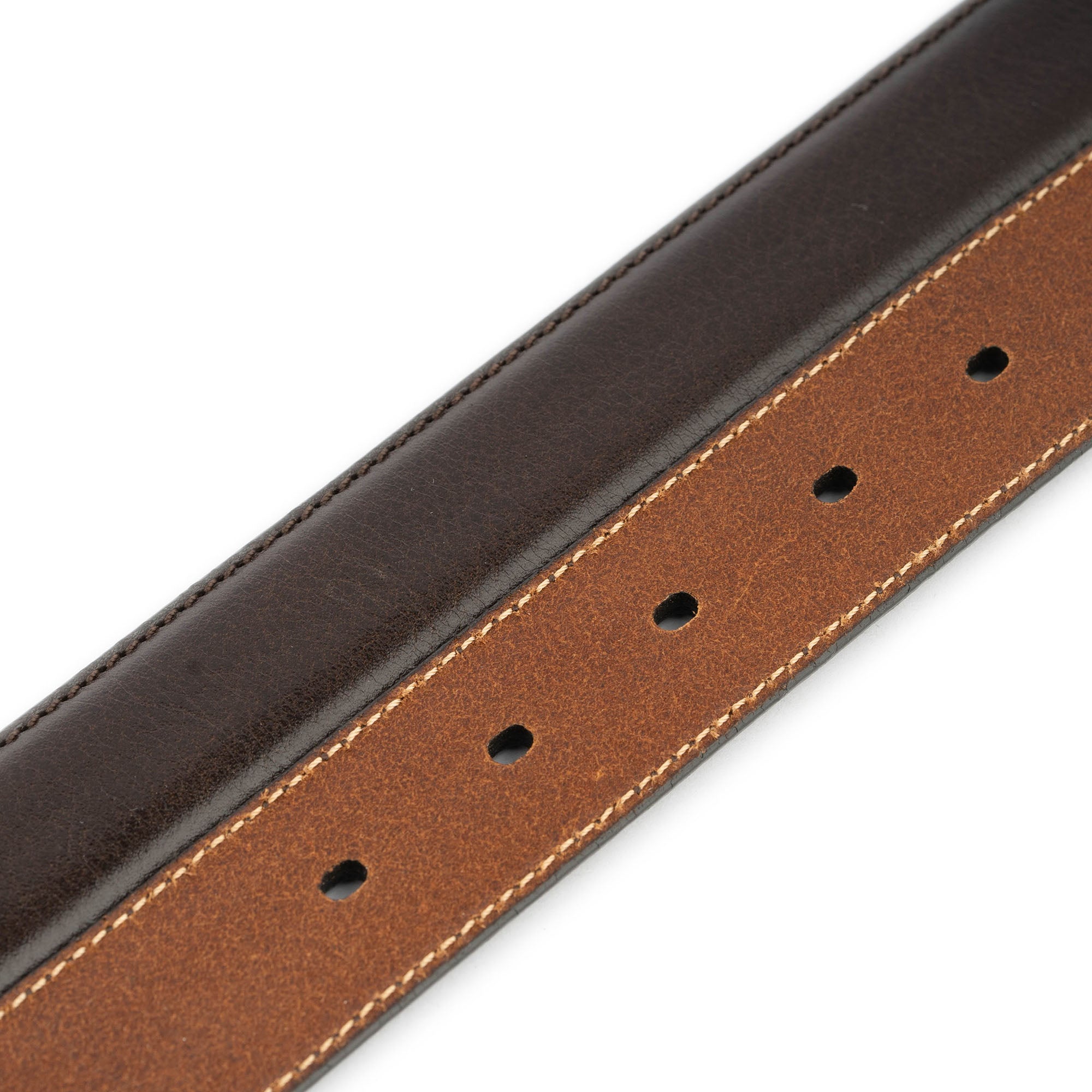 Cartier Buckle Replacement Men's Belt - 1 1/8 Inch Dark Brown Genuine Leather Strap | Perfect for Dress Pants, Suits & Formal Occasions