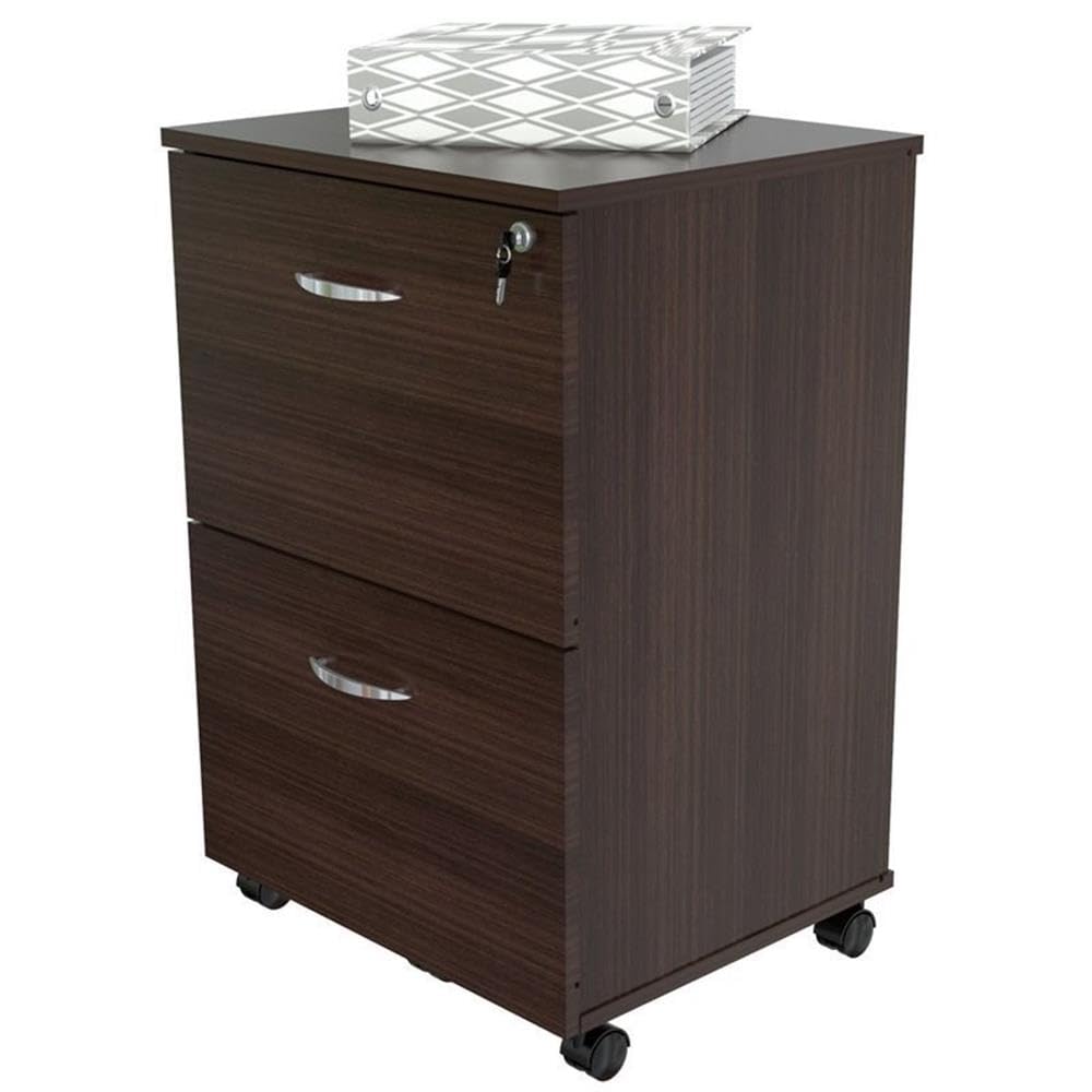 Inval America 2-Drawer Mobile File Cabinet - Commercial Office Collection | Heavy-Duty Rolling Storage for Documents & Supplies | Perfect for Offices, Home Workspaces & Schools