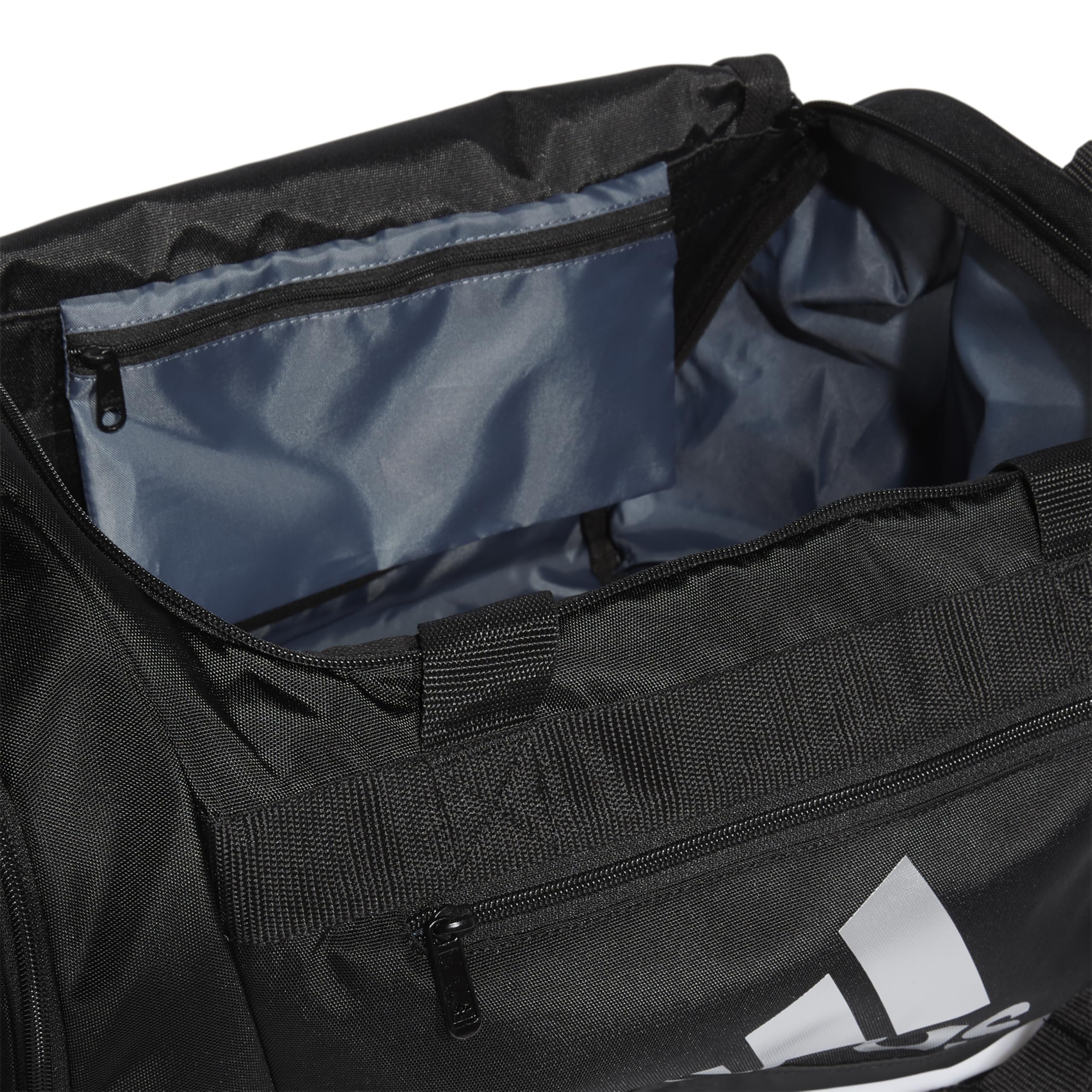 adidas Unisex Defender 4.0 Gym Duffel Bag - Small 38L Sports Bag for Men & Women - Black/Silver Metallic - Perfect for Gym, Travel & Workout Essentials