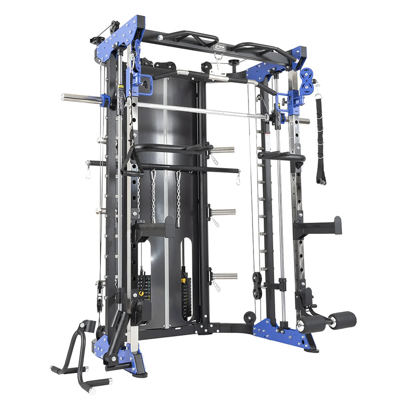 UltraMAX X305 Smith Machine & Functional Trainer Half Rack - Home Gym Strength Training Equipment for Weight Lifting & CrossFit Workouts