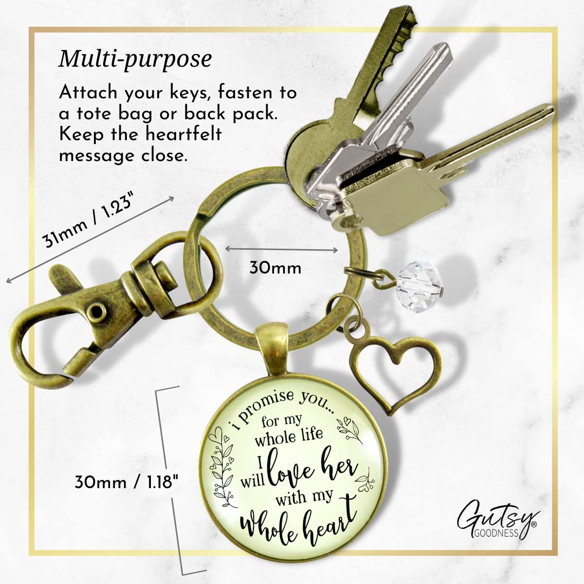 Funny Mother-in-Law Keychain - 'I Promise To Love Her' Wedding Gift for Groom - Stainless Steel Jewelry Keepsake - Perfect for Bridal Shower, Rehearsal Dinner & Anniversary Gifts