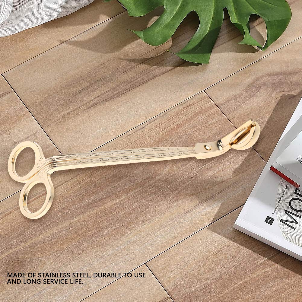 Premium Stainless Steel Candle Wick Trimmer Scissors - Gold Polished for Effortless Wick Cutting | Perfect for Aromatherapy, Home Decor & Relaxation Candles