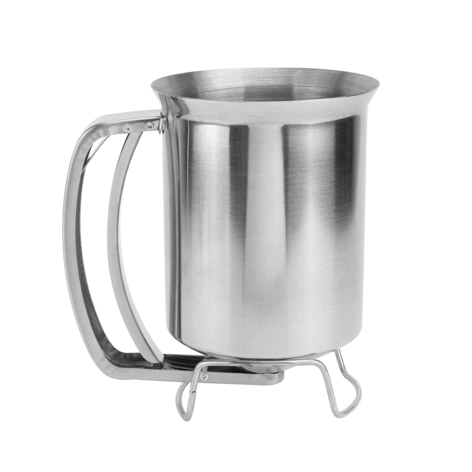 Hemoton Stainless Steel Pancake Batter Dispenser - Perfect for Baking Cupcakes, Muffins, Crepes & Waffles | Easy-to-Use Kitchen Gadget for Precise Batter Pouring | Ideal for Home Bakers & Professional Chefs (Silver) | Great for Breakfast, Brunch & Dessert Making