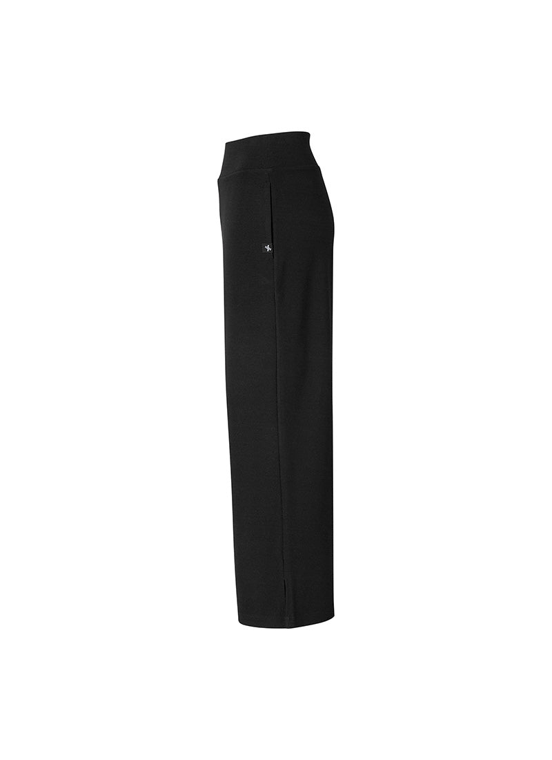 Free Motion Slit Wide Leg Pants for Women - Stretchy High Waist Palazzo Trousers for Yoga, Lounge & Casual Wear