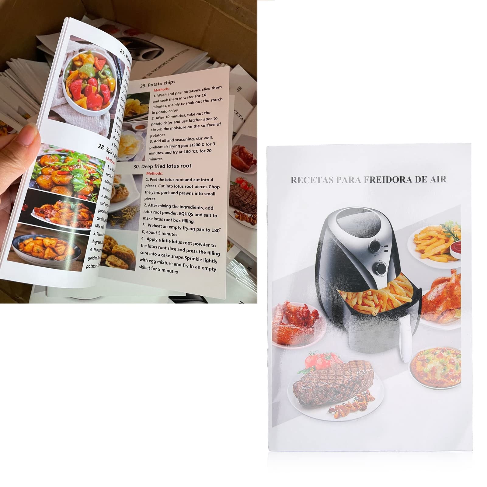 **Air Fryer Cookbook with 32 Easy Recipes - Illustrated Cooking Guide & Cheat Sheet Magnets - Best Air Fryer Accessories for Quick Meals - Perfect for Busy Families & Healthy Cooking**