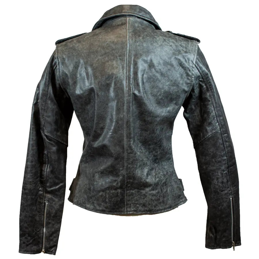 BOL Women's Biker Style Leather Jacket - Fashion Motorcycle Jacket for Women, Genuine Leather Outerwear - Perfect for Riding, Night Out & Casual Wear