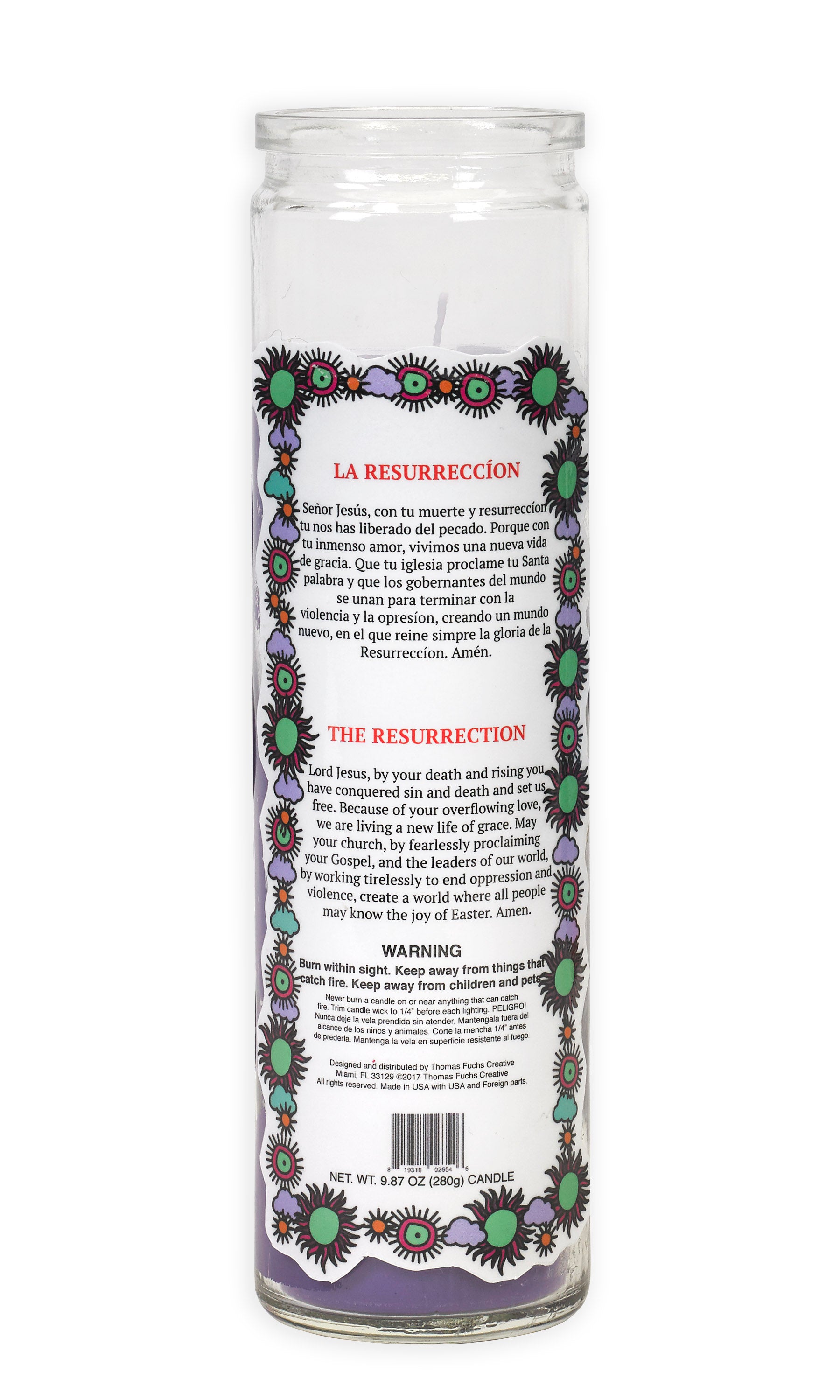 Resurrection Candle - Vibrant Pop Art Home Decor for Easter, Christmas & Spiritual Celebrations | Perfect for Church Altars, Holiday Centerpieces & Gift Giving