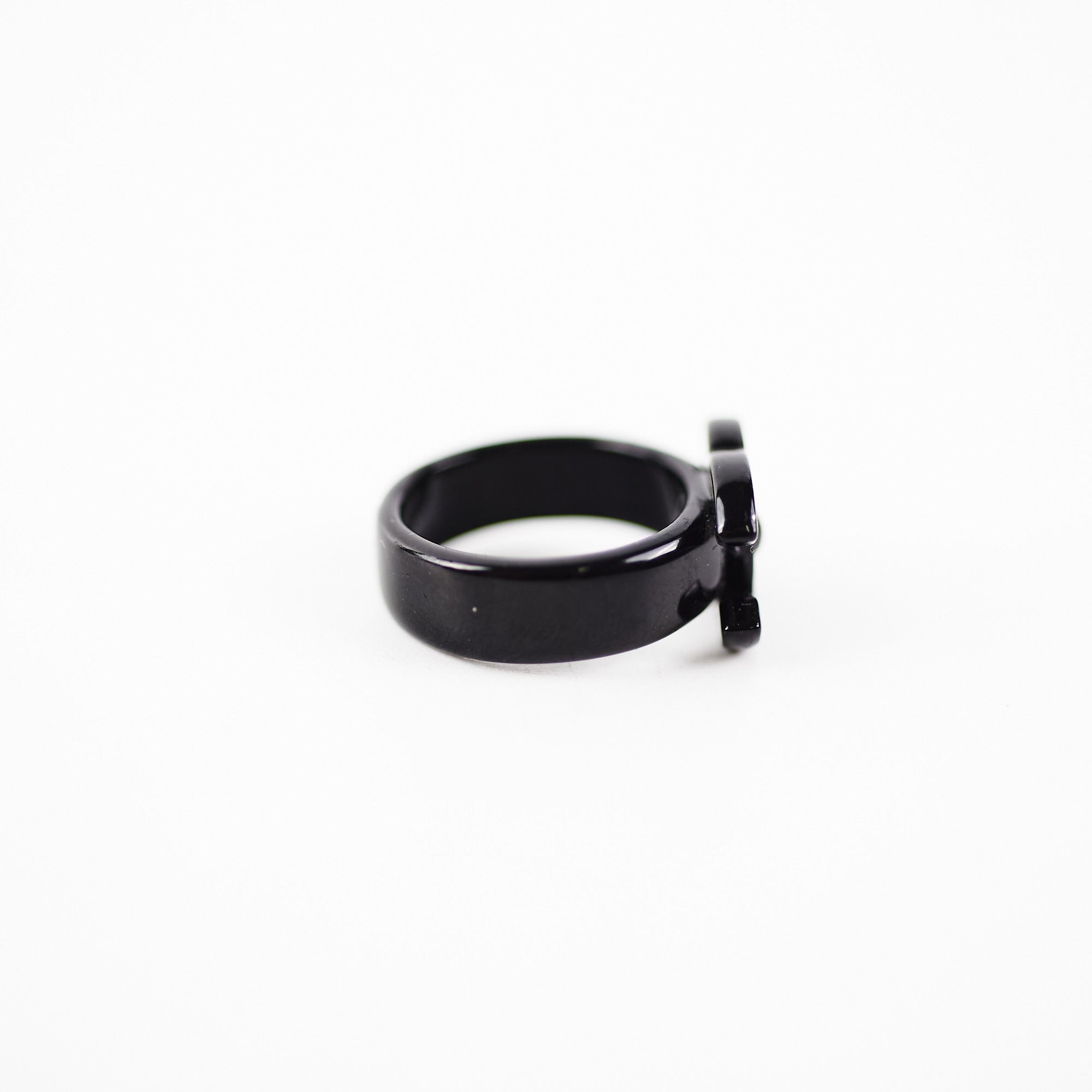 Chanel Black Fashion Ring for Women - Elegant Jewelry Gift for Birthday, Anniversary & Special Occasions