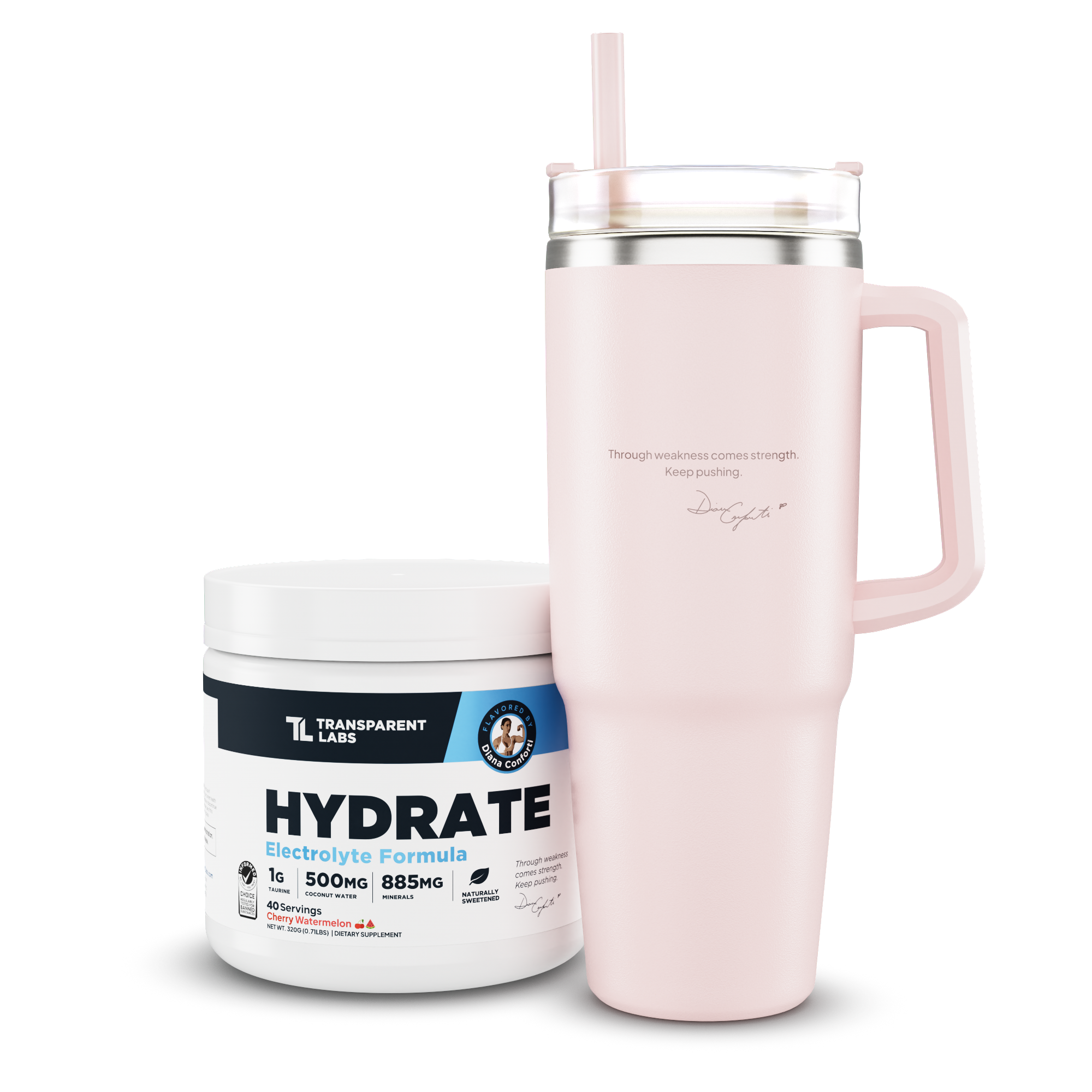 Hydrate Cherry Watermelon Flavored Electrolyte Powder - Refreshing Sports Drink Mix for Hydration & Recovery | Perfect for Gym, Running, Hiking & Outdoor Activities