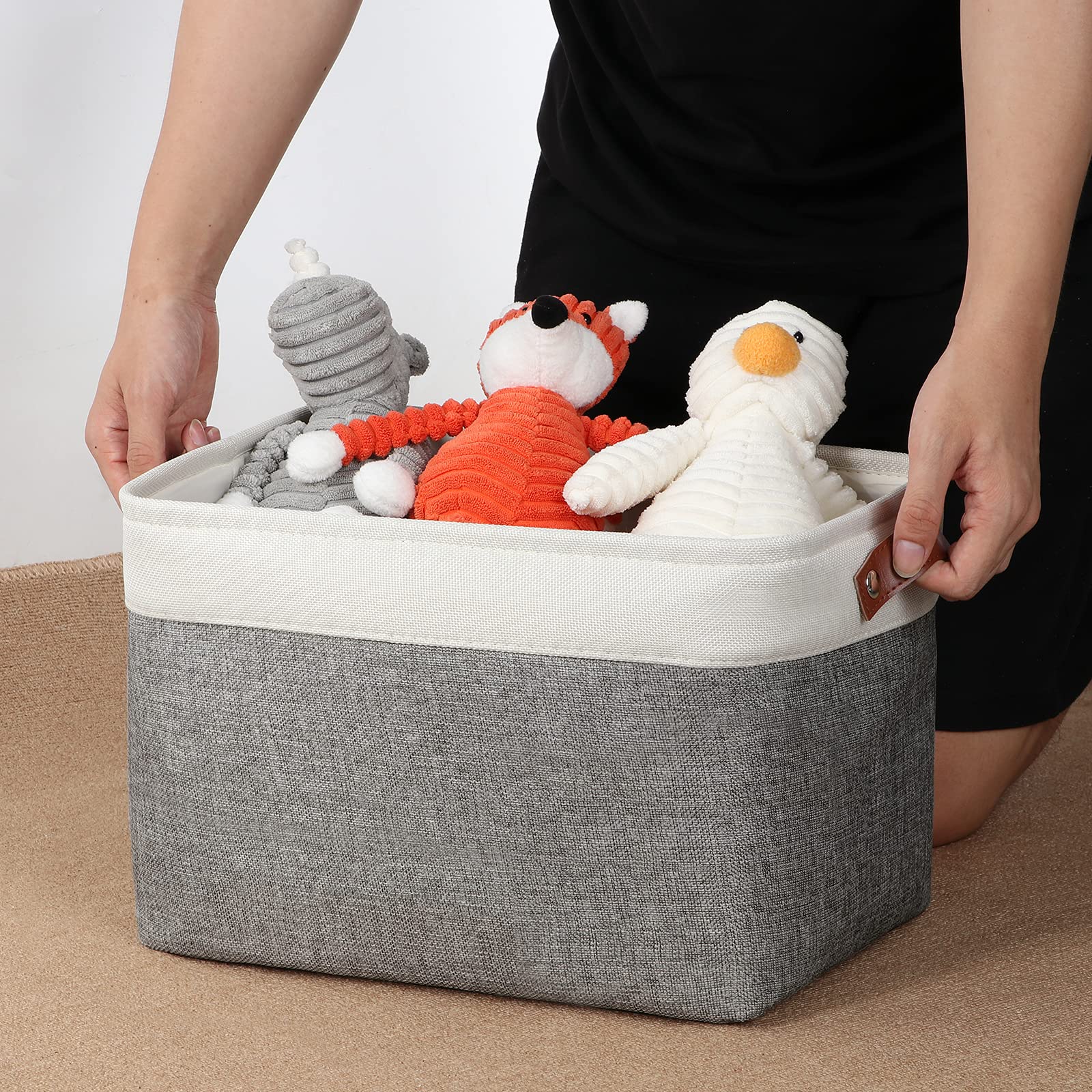 DULLEMELO Collapsible Fabric Storage Bins - 3-Pack Medium (15