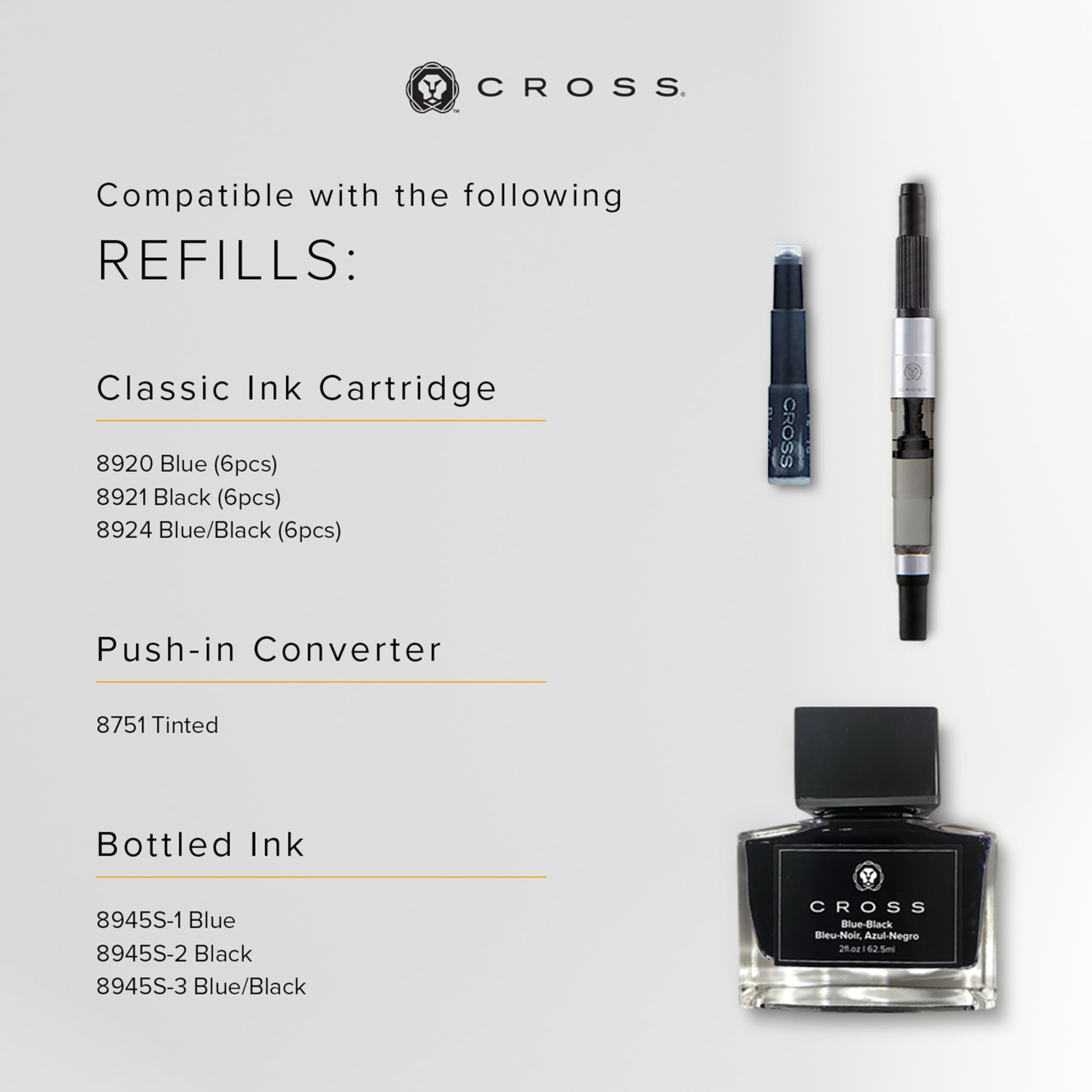 Cross Townsend Refillable Fountain Pen - Medium Nib Stainless Steel Luxury Gift Box (Lustrous Chrome) - Perfect for Business Signatures, Journaling & Elegant Gift Giving