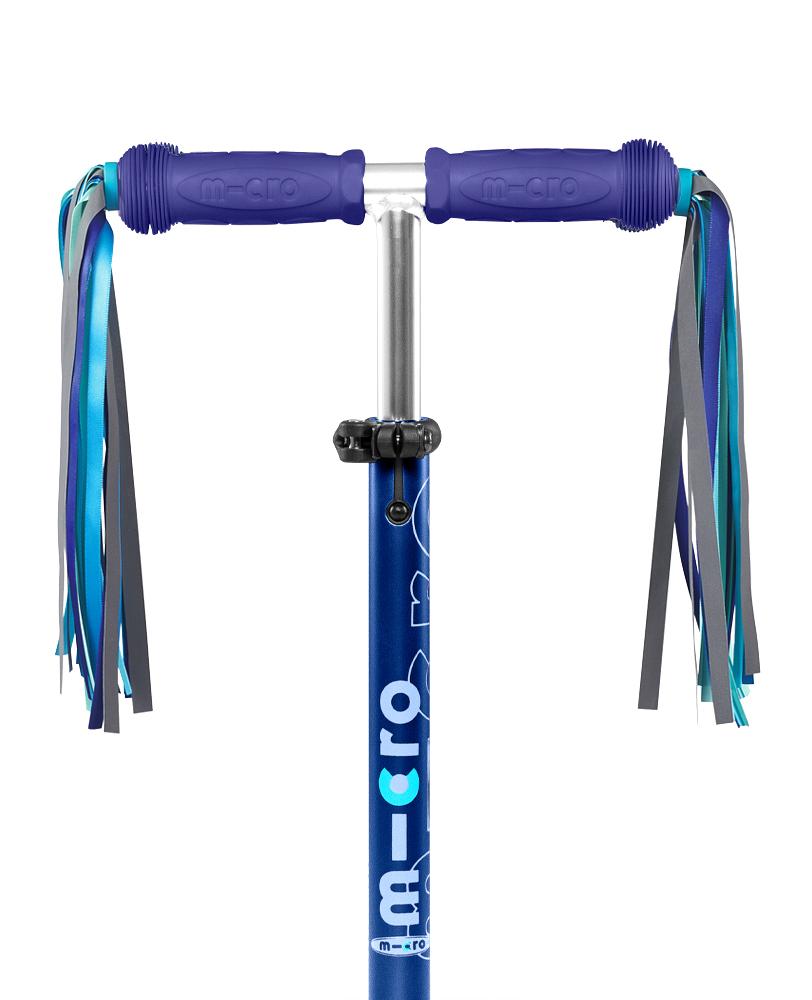 Blue Reflective Micro Scooter Ribbons - High Visibility Safety Accessories for Kids & Adults - Perfect for Night Riding, Commuting, and Outdoor Adventures